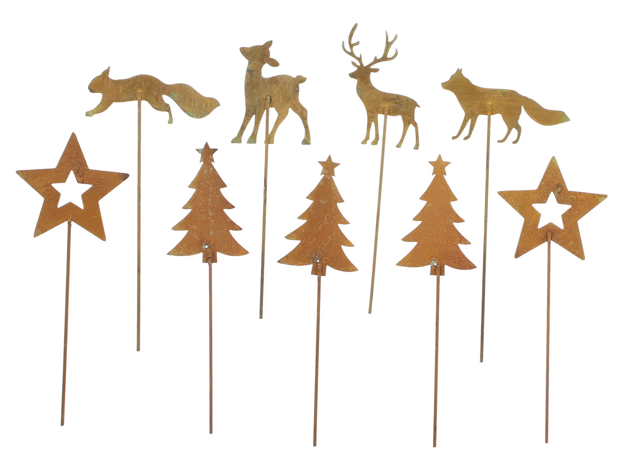 Acheter Lot de 9 pics en métal "forêt de Noël"  dans la boutique en ligne de Frank Flechtwaren pour Confettis de table et piques