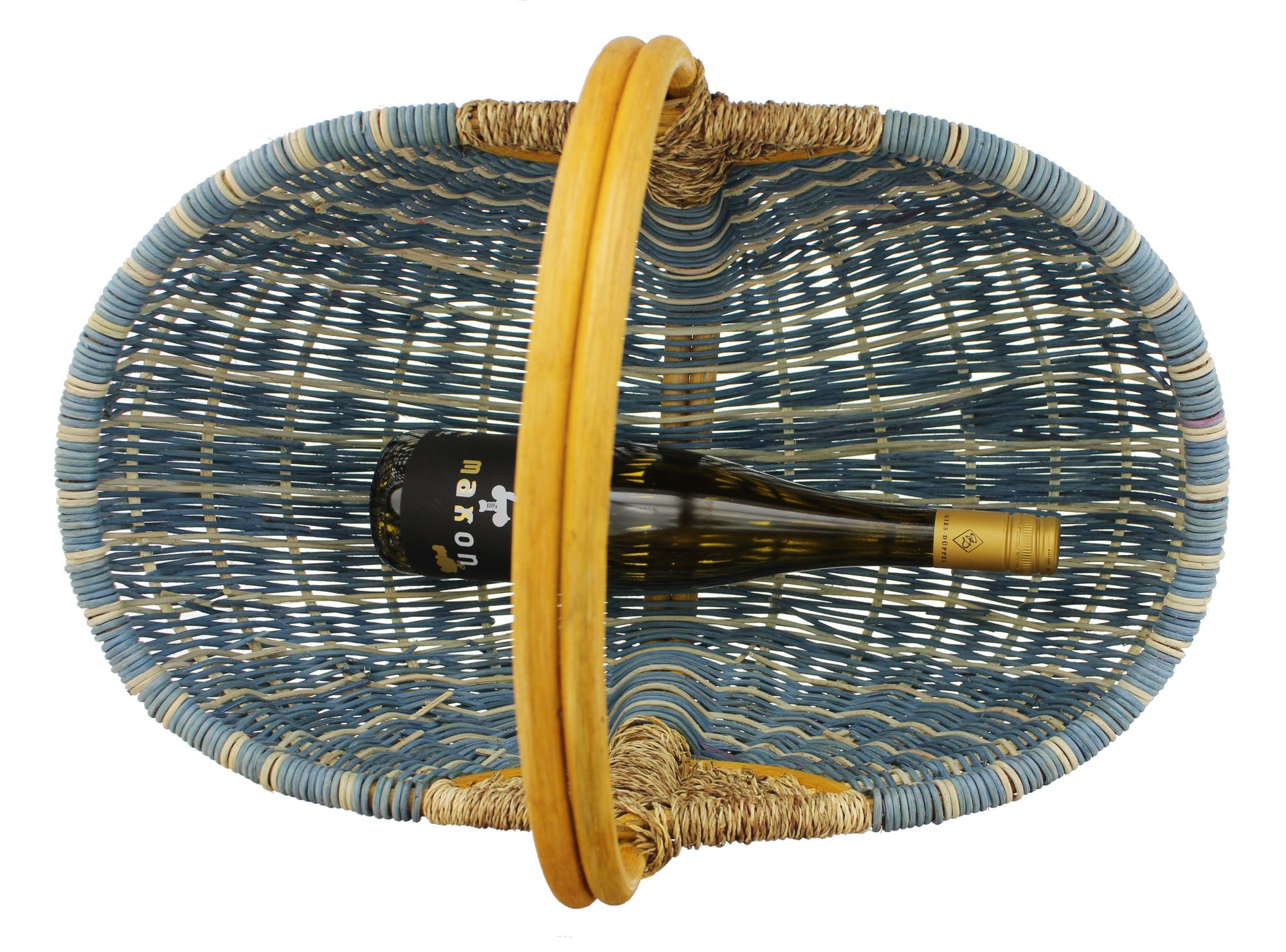 Acheter Panier à courses "bleu/nature" dans la boutique en ligne de Frank Flechtwaren pour Paniers à provisions Acheter Panier à courses "bleu/nature" dans la boutique en ligne de Frank Flechtwaren pour Paniers à provisions