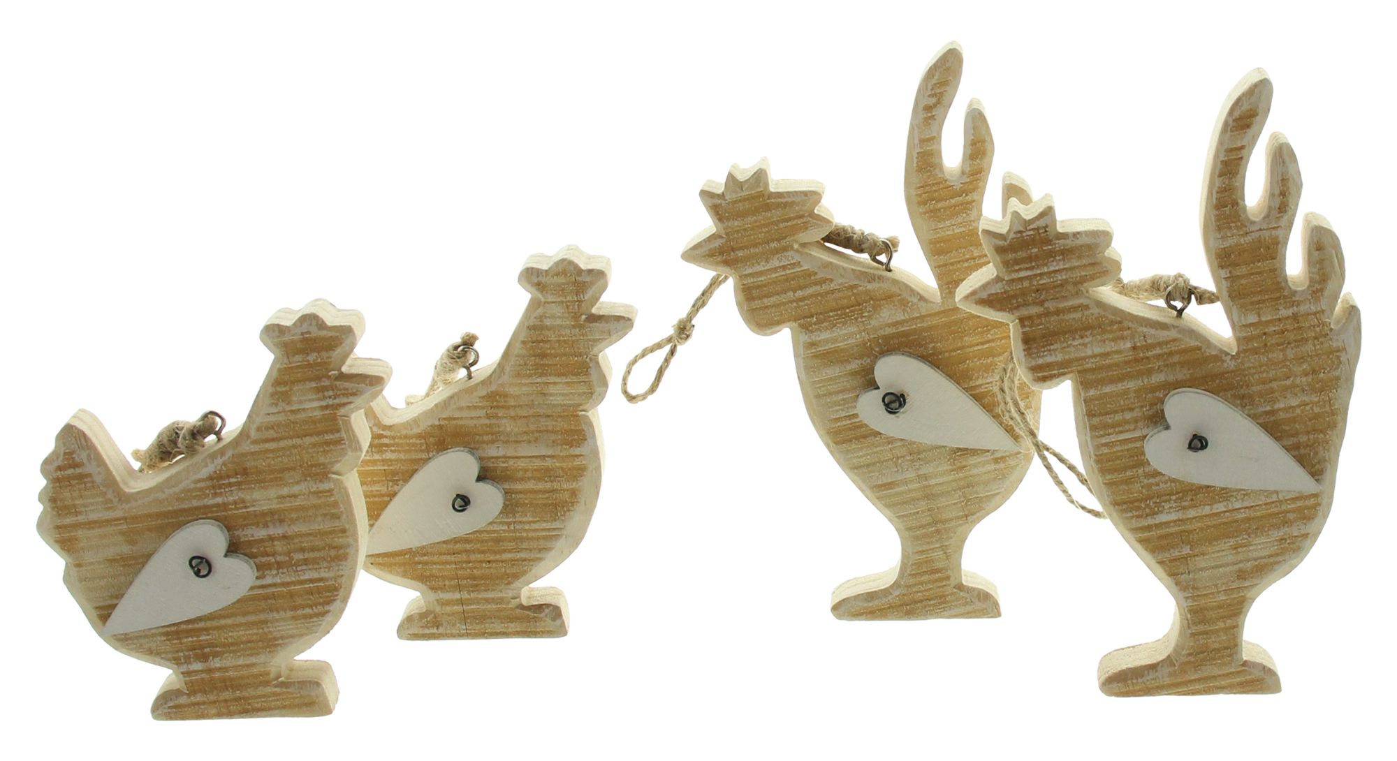 Acheter Lot de 4 suspensions "coq et poule" dans la boutique en ligne de Frank Flechtwaren pour Pâques Acheter Lot de 4 suspensions "coq et poule" dans la boutique en ligne de Frank Flechtwaren pour Pâques