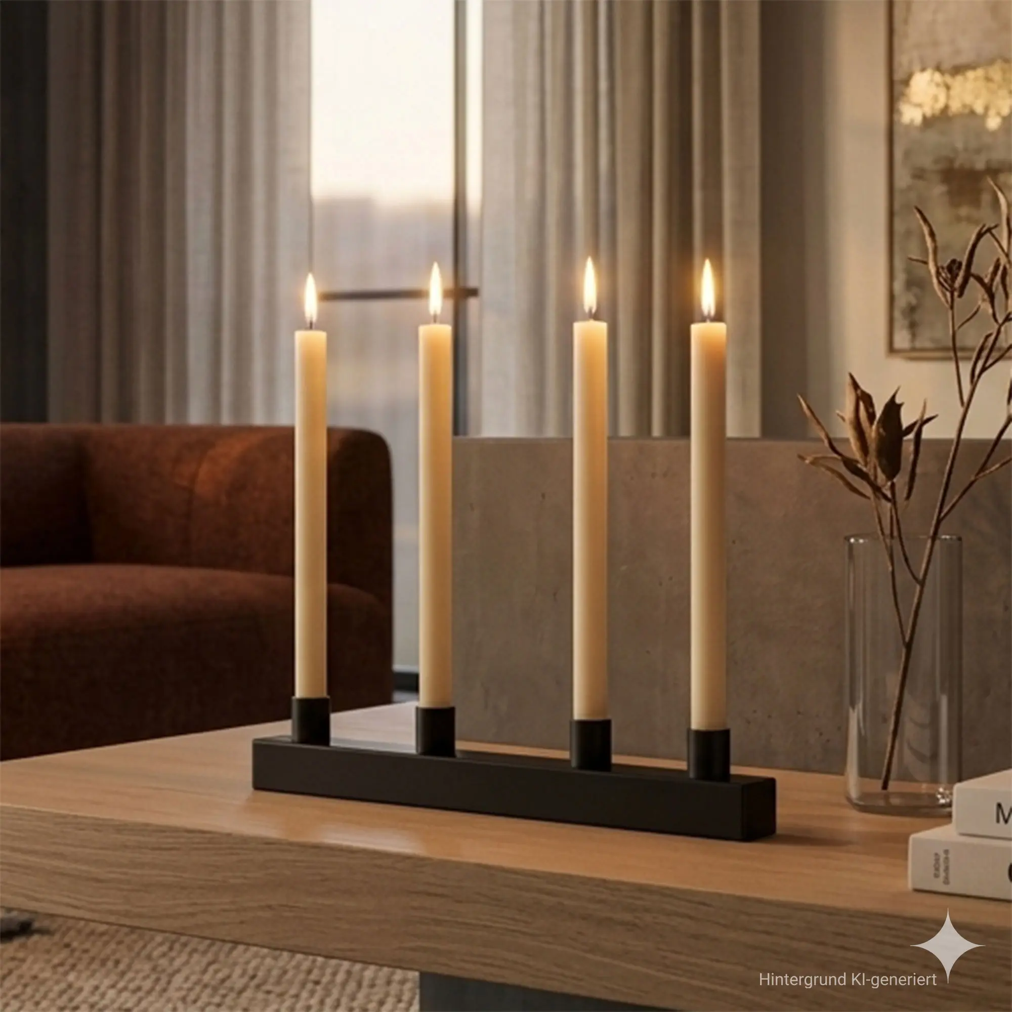 Acheter Lot de 4 bougies tiges "beige pastel"  dans la boutique en ligne de Frank Flechtwaren
