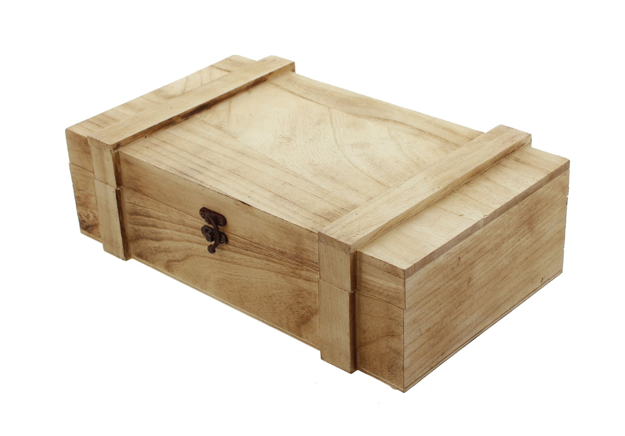 Acheter Coffret en bois "rustique" pour 2 bouteilles  dans la boutique en ligne de Frank Flechtwaren pour Amateur de vin