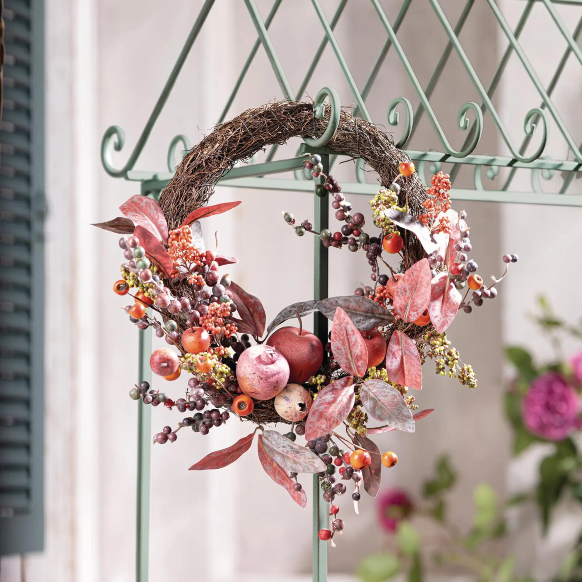 Acheter Couronne « Bouquet d'automne »  dans la boutique en ligne de Frank Flechtwaren