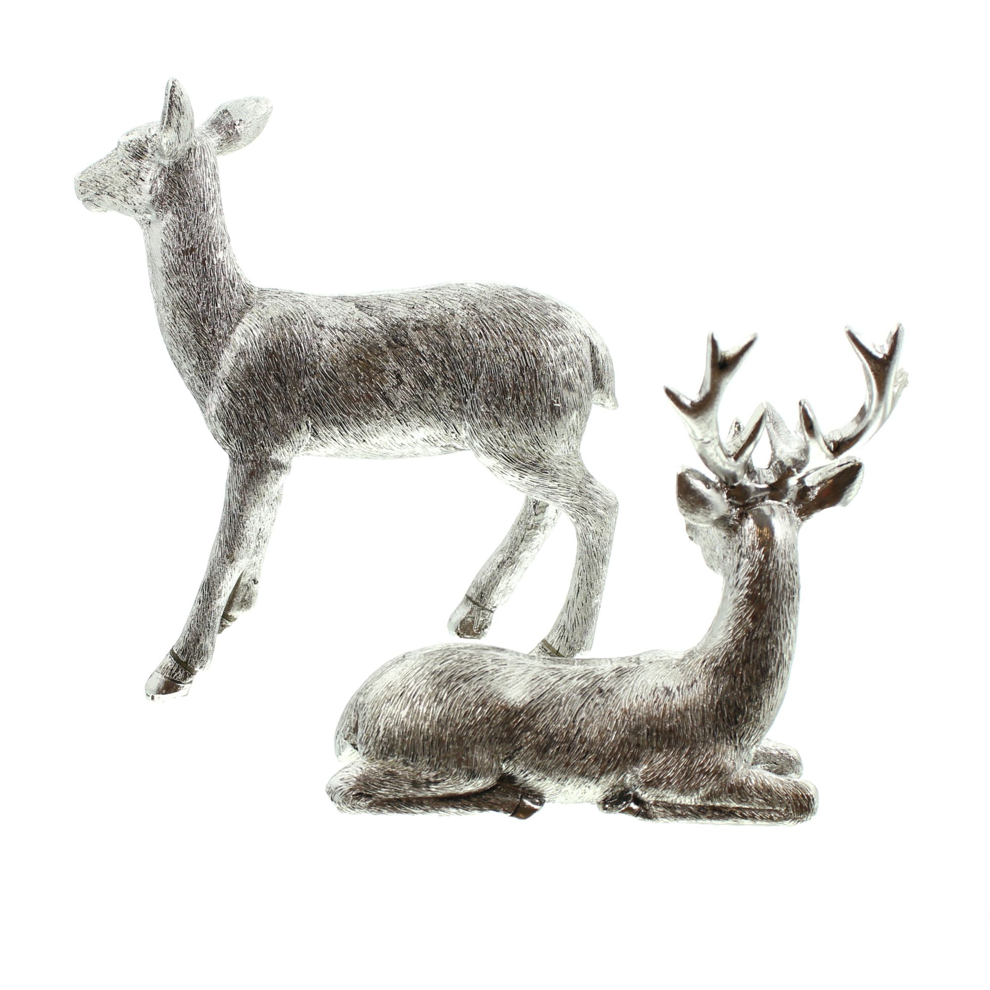 Acheter Lot de 2 figurines "biche et cerf"  dans la boutique en ligne de Frank Flechtwaren pour Figurines de jardin