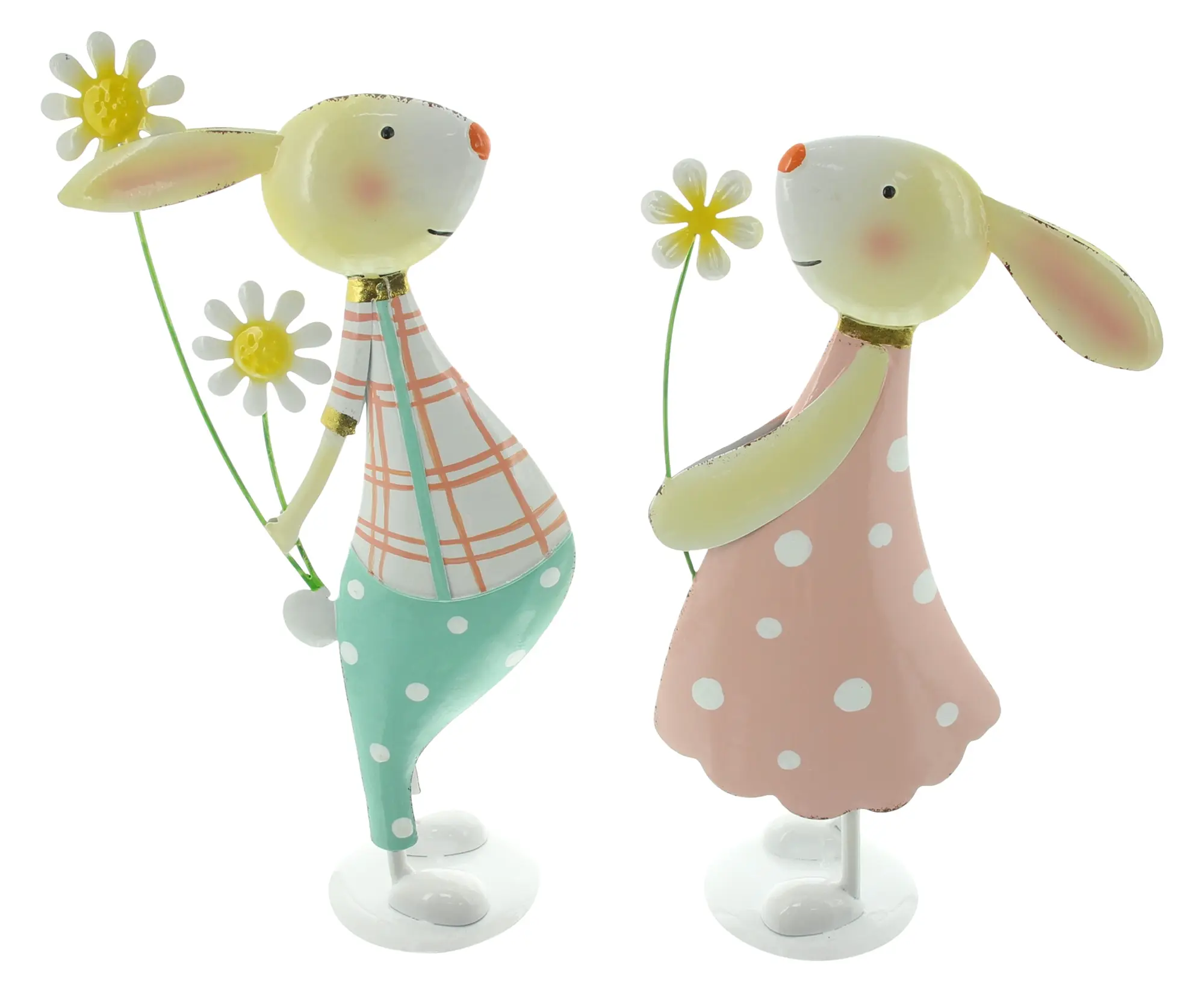 Acheter Lot de 2 figurines "lapins amoureux"  dans la boutique en ligne de Frank Flechtwaren pour Lapin &amp; co
