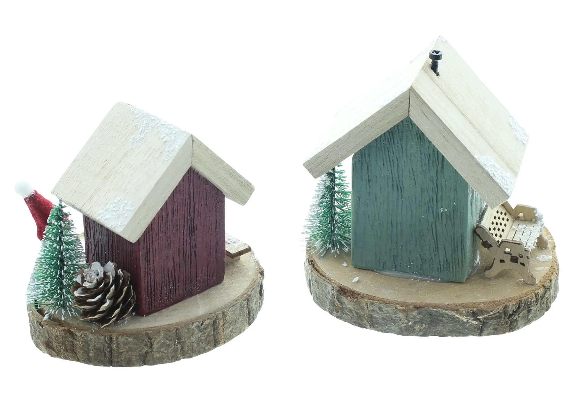 Acheter Lot de 2 maisons décoratives "hiver"  dans la boutique en ligne de Frank Flechtwaren pour Nouvel arrivage