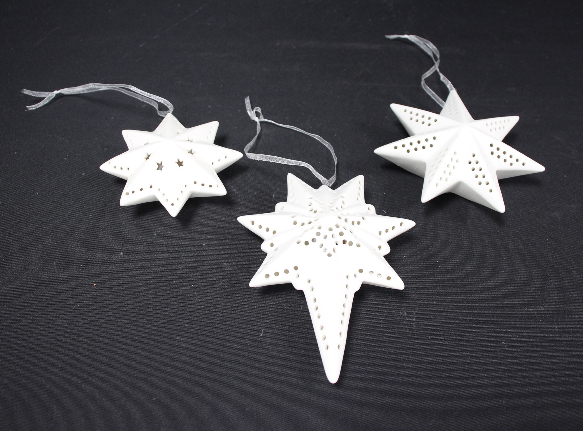 Acheter Lot de 3 suspensions "White"  dans la boutique en ligne de Frank Flechtwaren pour Décorations pour sapins de Noël