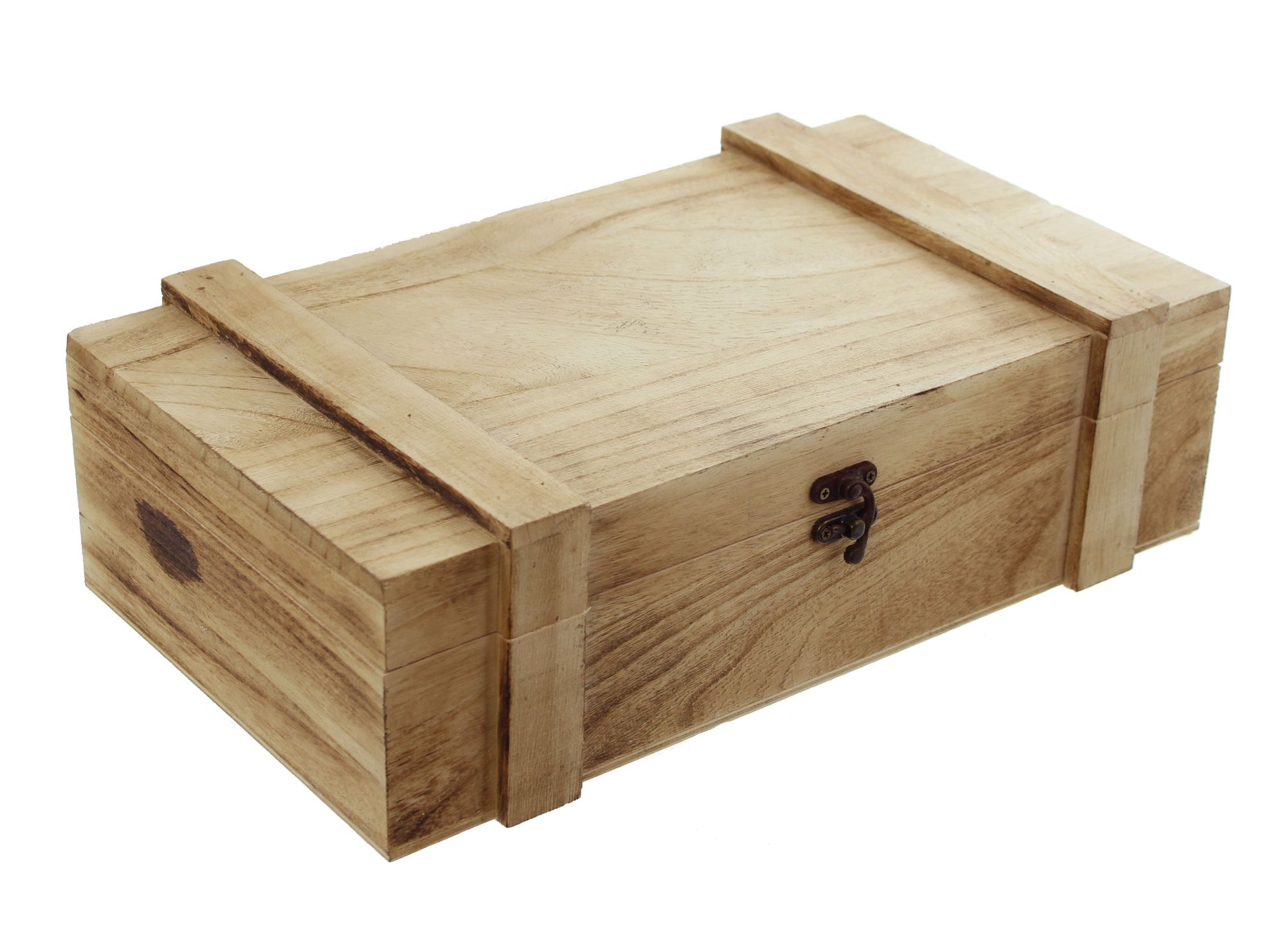 Acheter Coffret en bois "rustique" pour 2 bouteilles  dans la boutique en ligne de Frank Flechtwaren pour Amateur de vin
