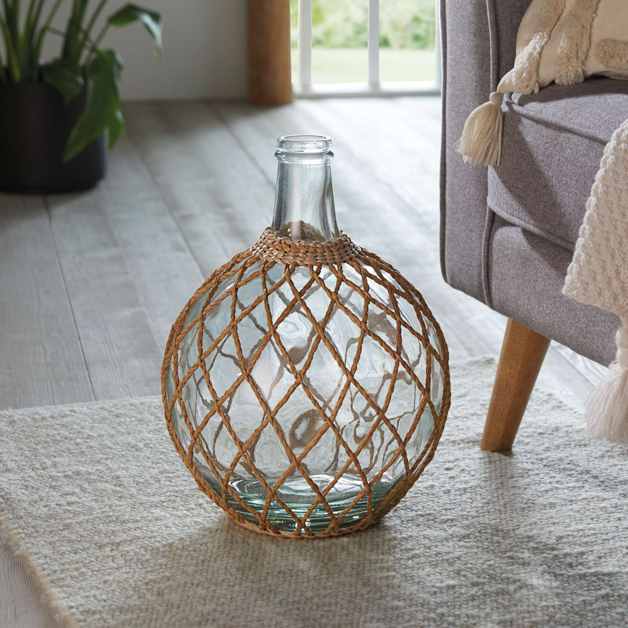 Acheter Bouteille de décoration " Tressée"  dans la boutique en ligne de Frank Flechtwaren