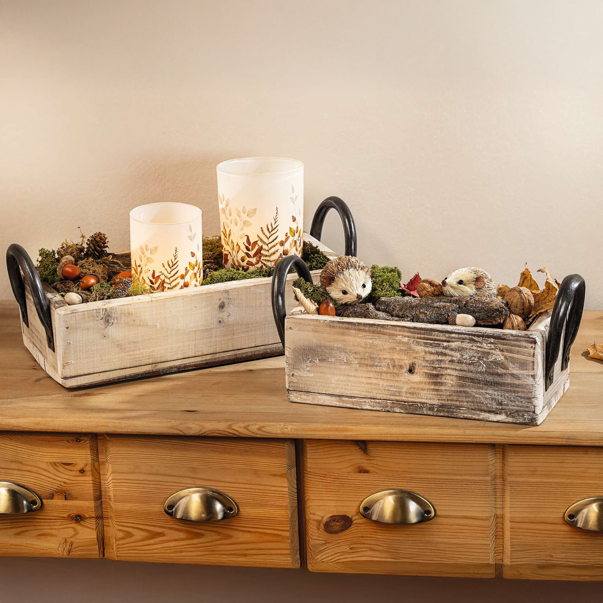 Acheter Lot de 2 caisses "poignées métalliques"  dans la boutique en ligne de Frank Flechtwaren