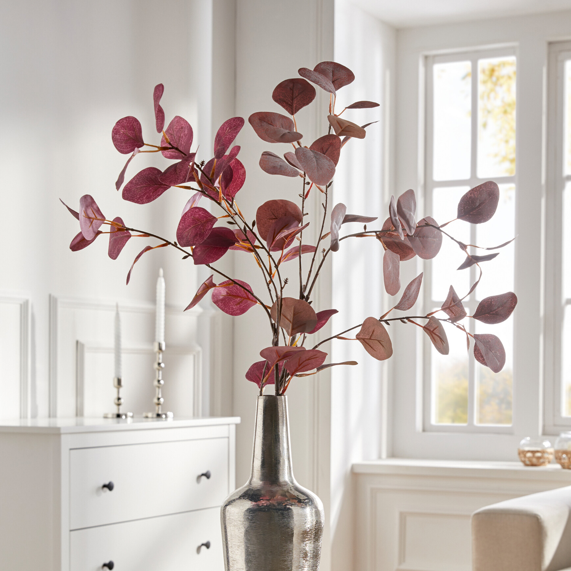 Acheter Lot de 2 branches d'eucalyptus "mauve"  dans la boutique en ligne de Frank Flechtwaren