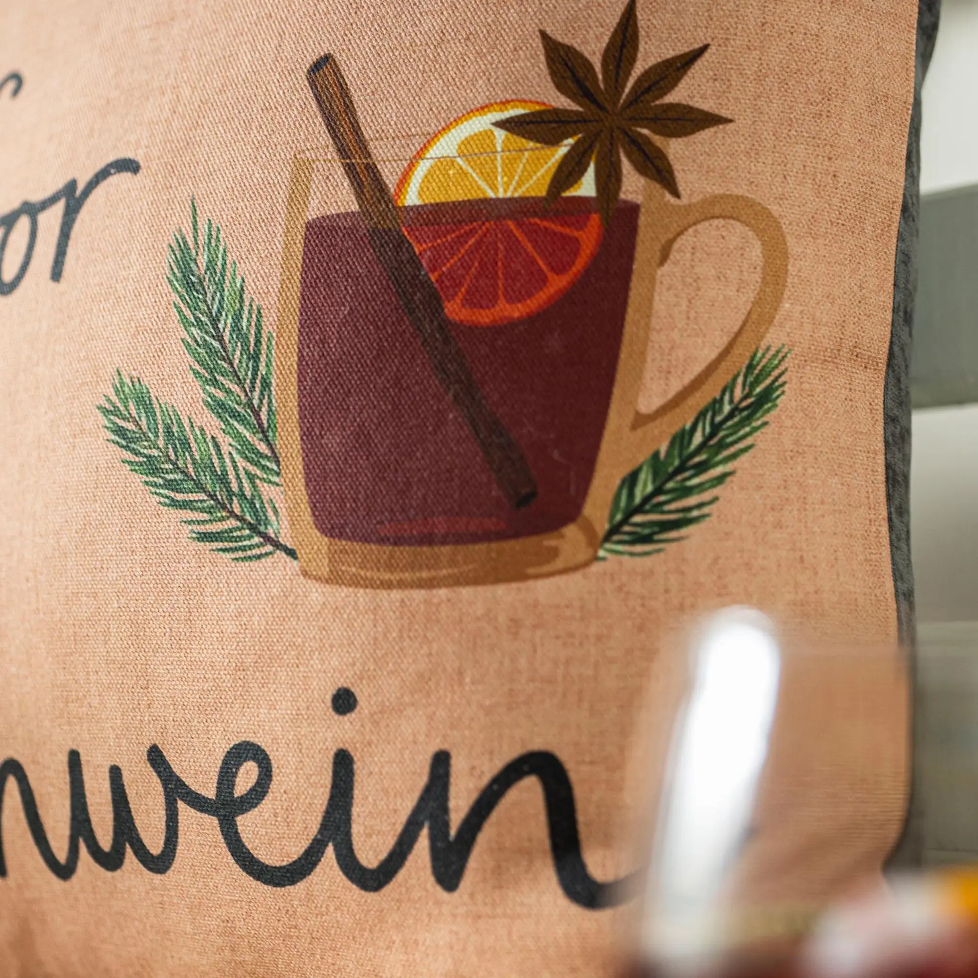 Acheter Housse de coussin « Glühwein &amp; Cookies », lot de 2 dans la boutique en ligne de Frank Flechtwaren pour Coussins &amp; remplissages