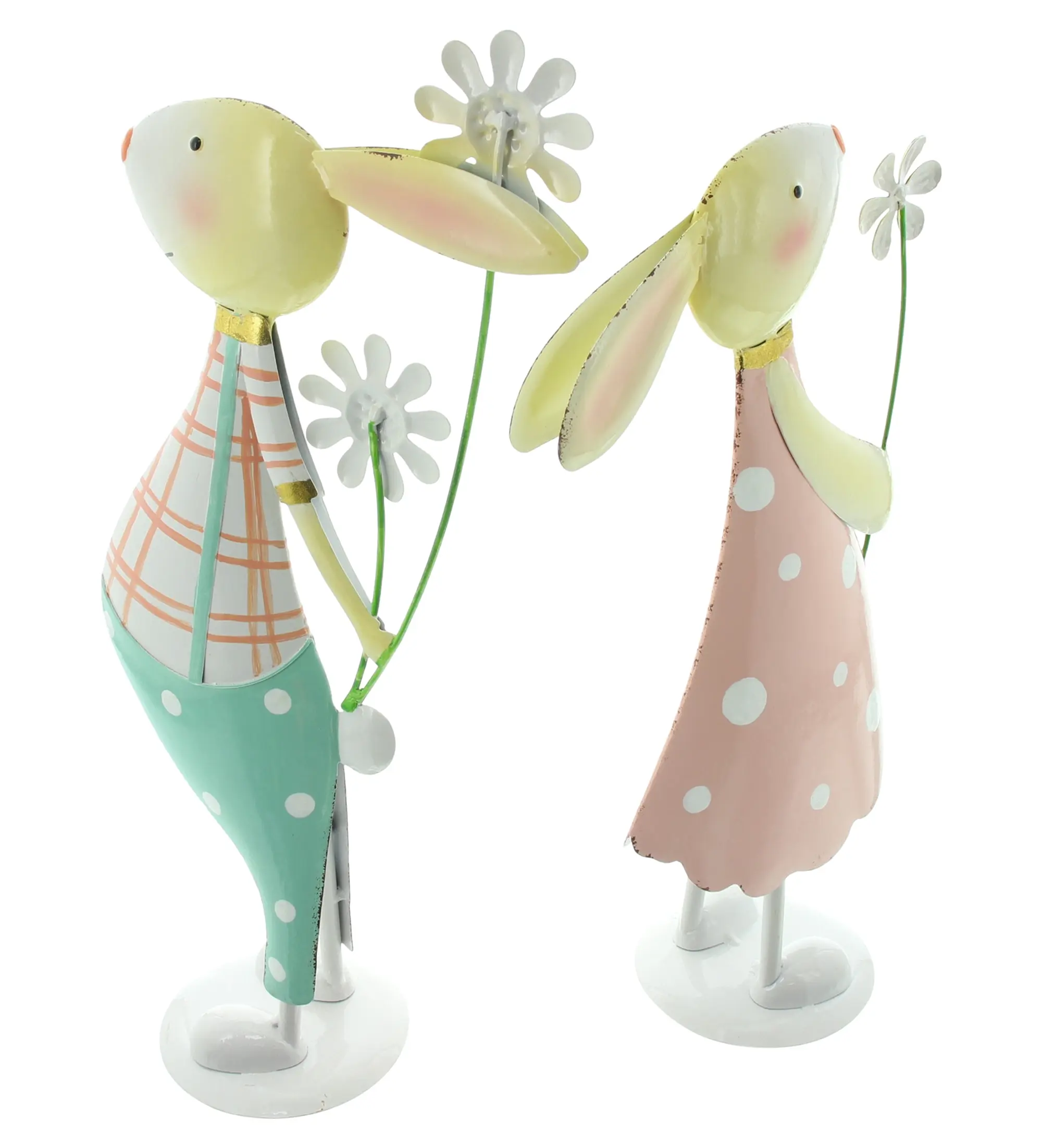 Acheter Lot de 2 figurines "lapins amoureux"  dans la boutique en ligne de Frank Flechtwaren pour Lapin &amp; co