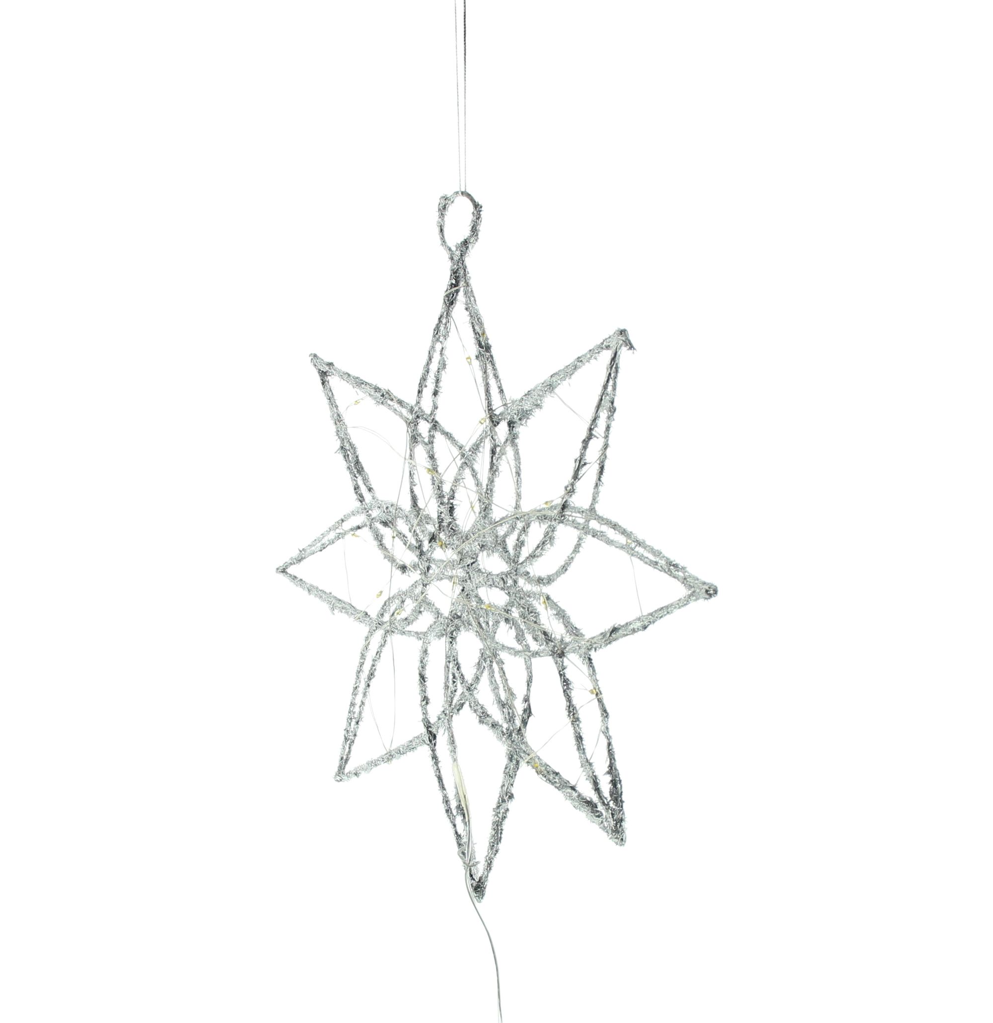 Acheter Étoile LED "Silver"  dans la boutique en ligne de Frank Flechtwaren pour Étoiles