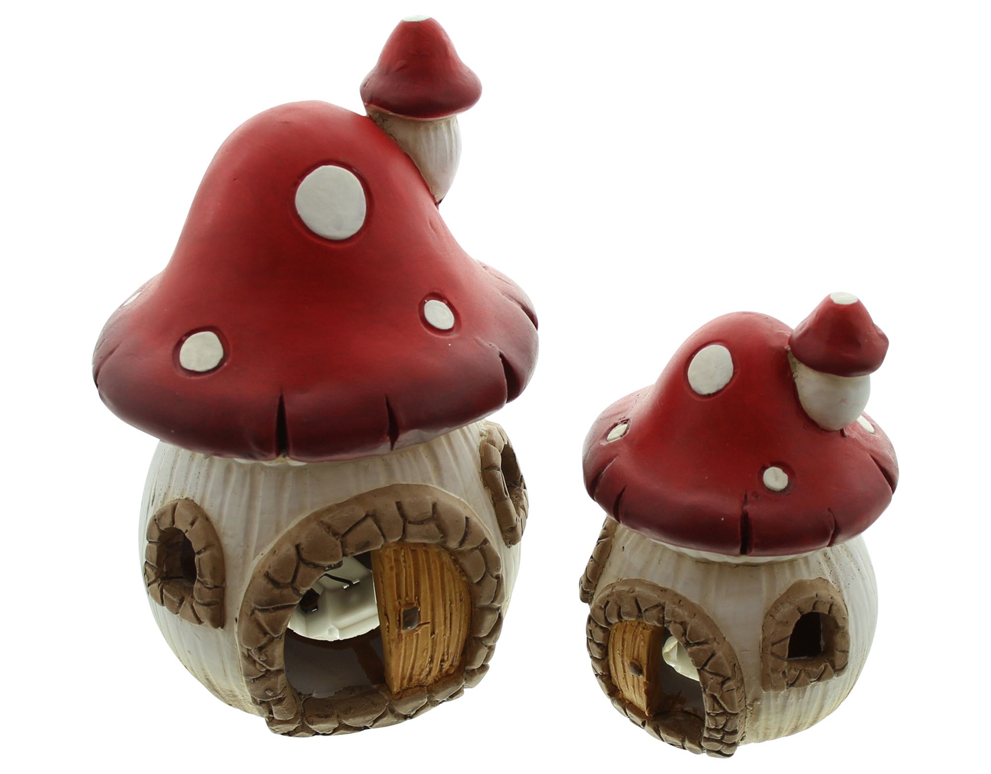 Acheter Lot de 2 maisons LED "champignon"  dans la boutique en ligne de Frank Flechtwaren pour Automne