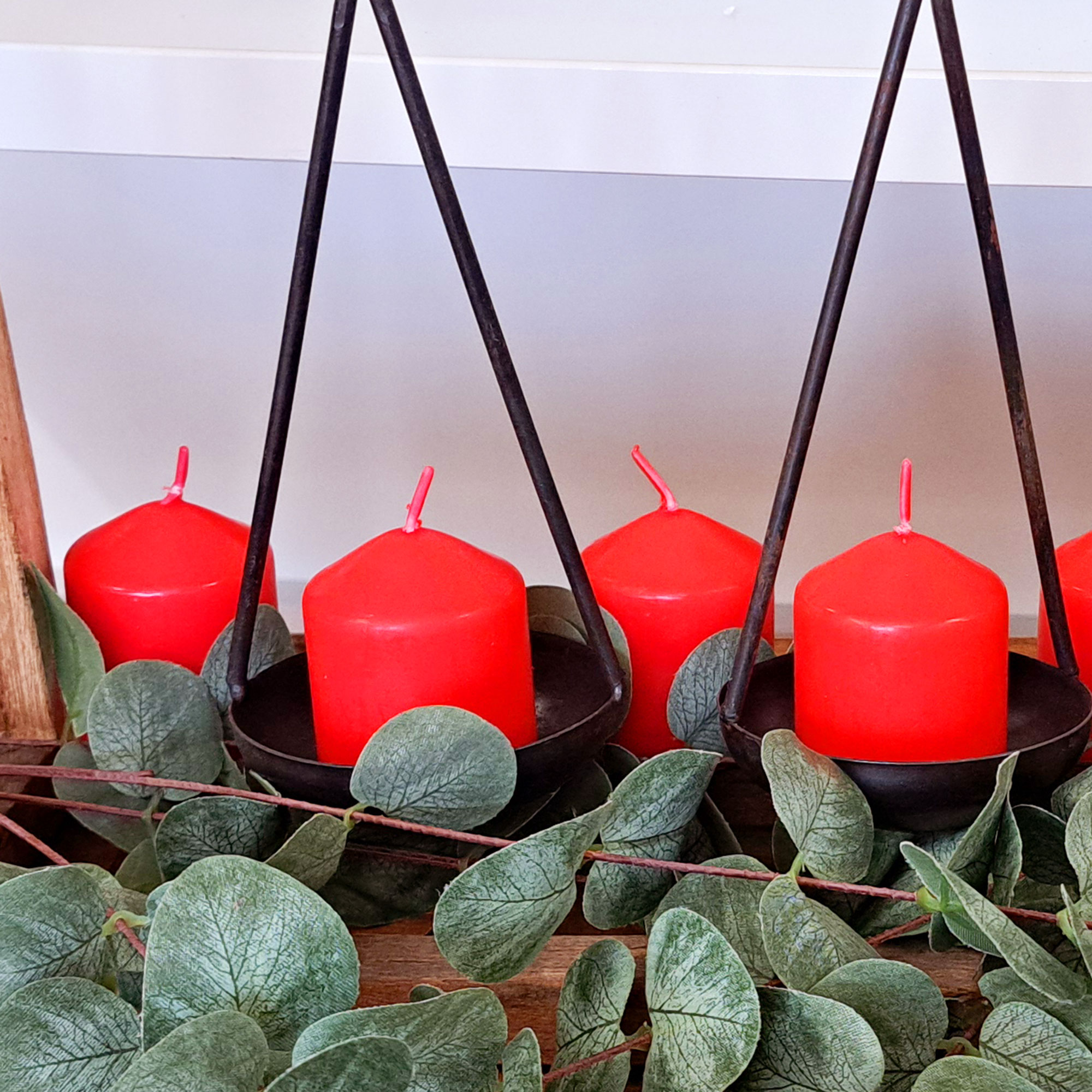 Acheter Lot de 8 bougies "Bright Red"  dans la boutique en ligne de Frank Flechtwaren