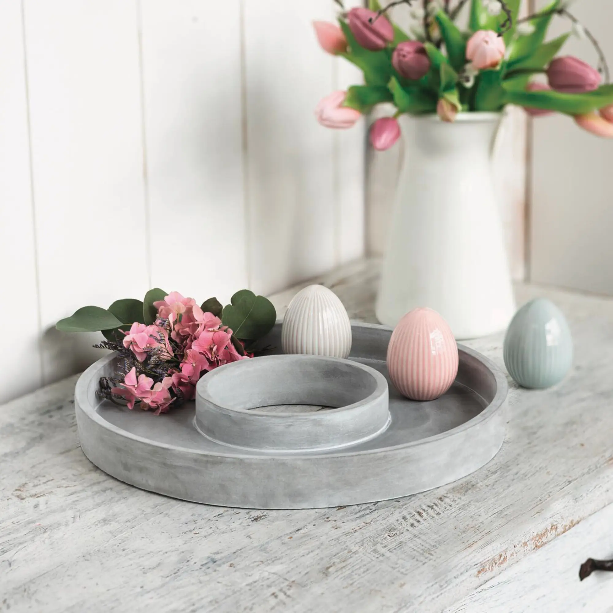 Acheter Anneau décoratif "Grey"  dans la boutique en ligne de Frank Flechtwaren pour Accessoires pour couronnes de l’Avent
