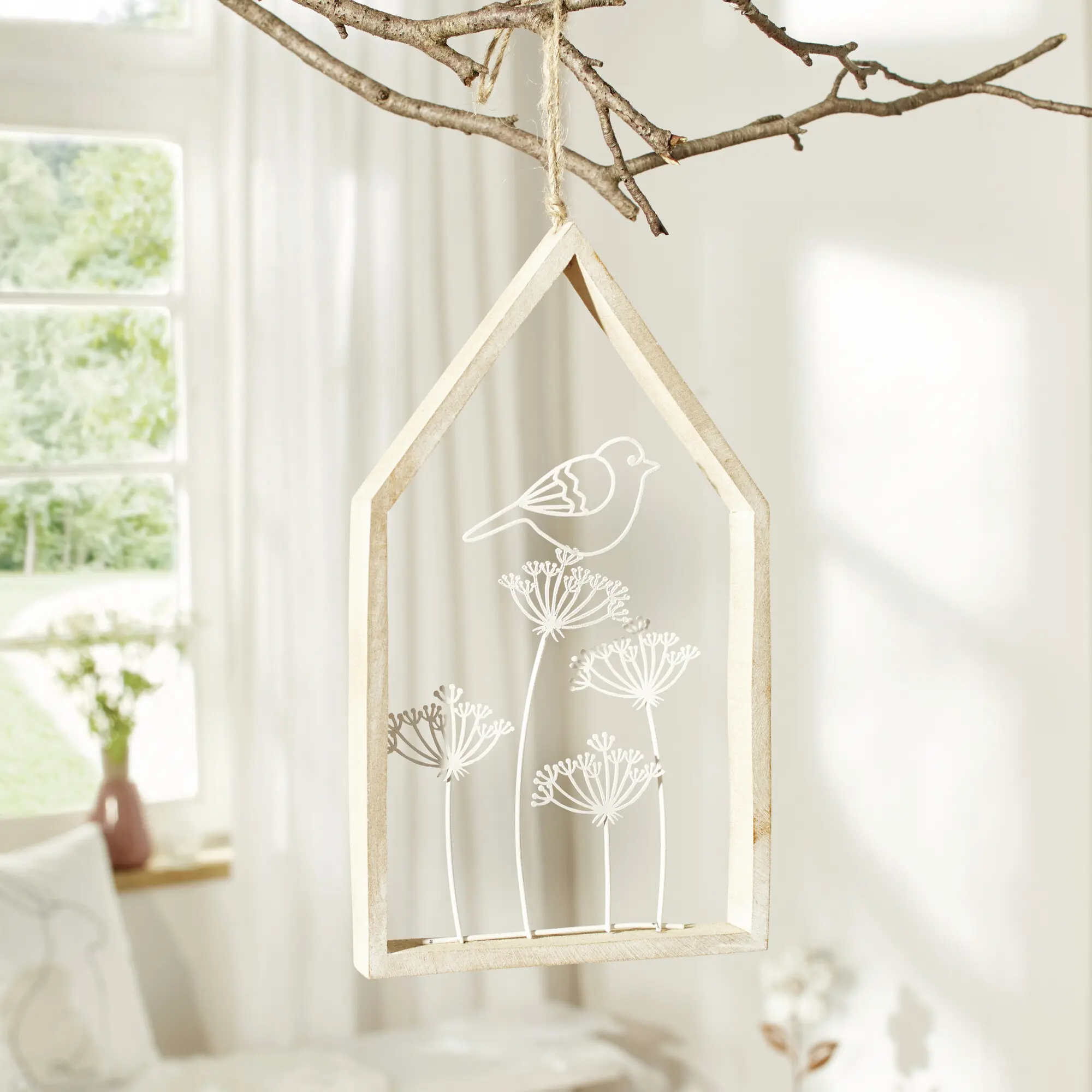 Acheter Suspension "maison d'oiseaux"  dans la boutique en ligne de Frank Flechtwaren pour Pâques