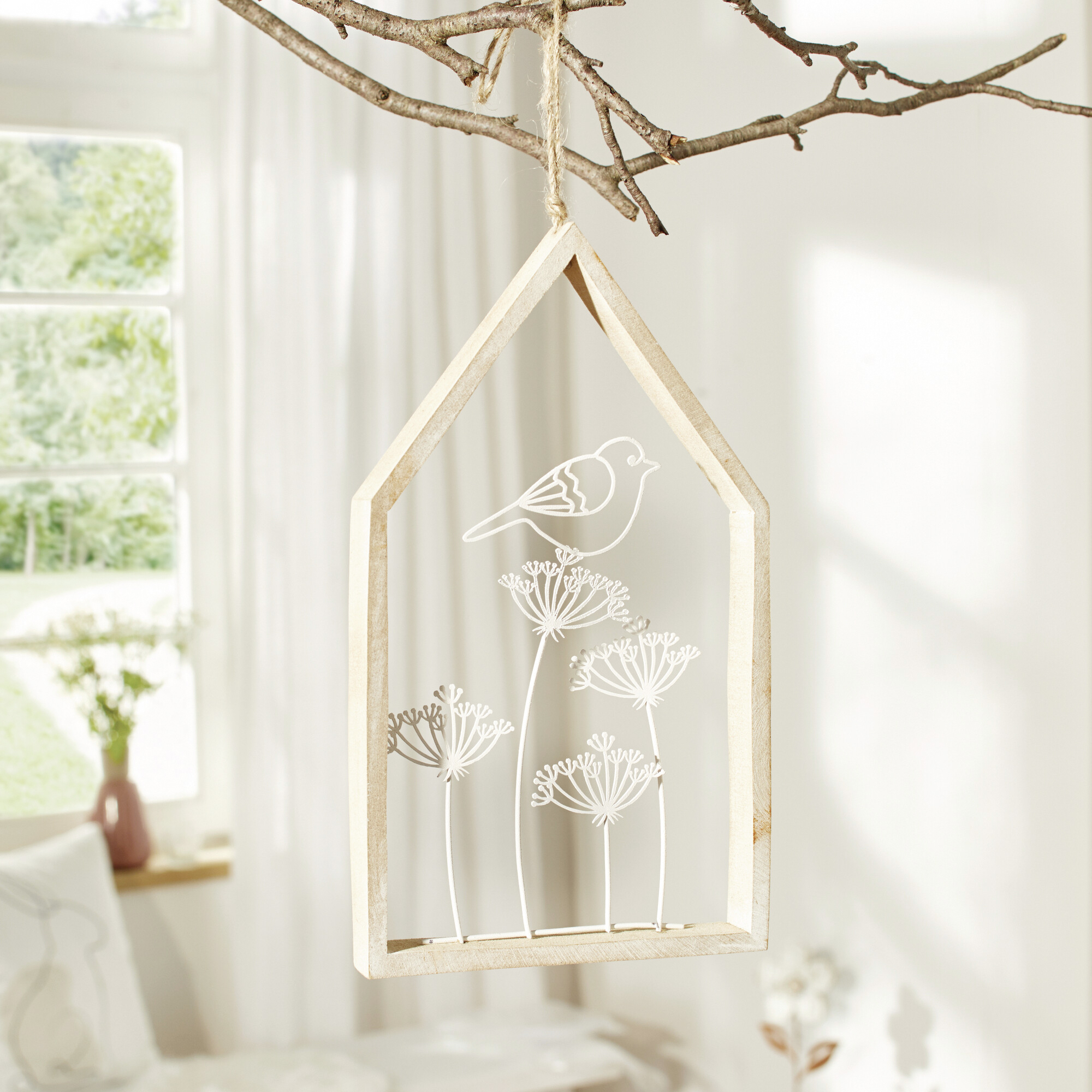 Acheter Suspension "maison d'oiseaux"  dans la boutique en ligne de Frank Flechtwaren