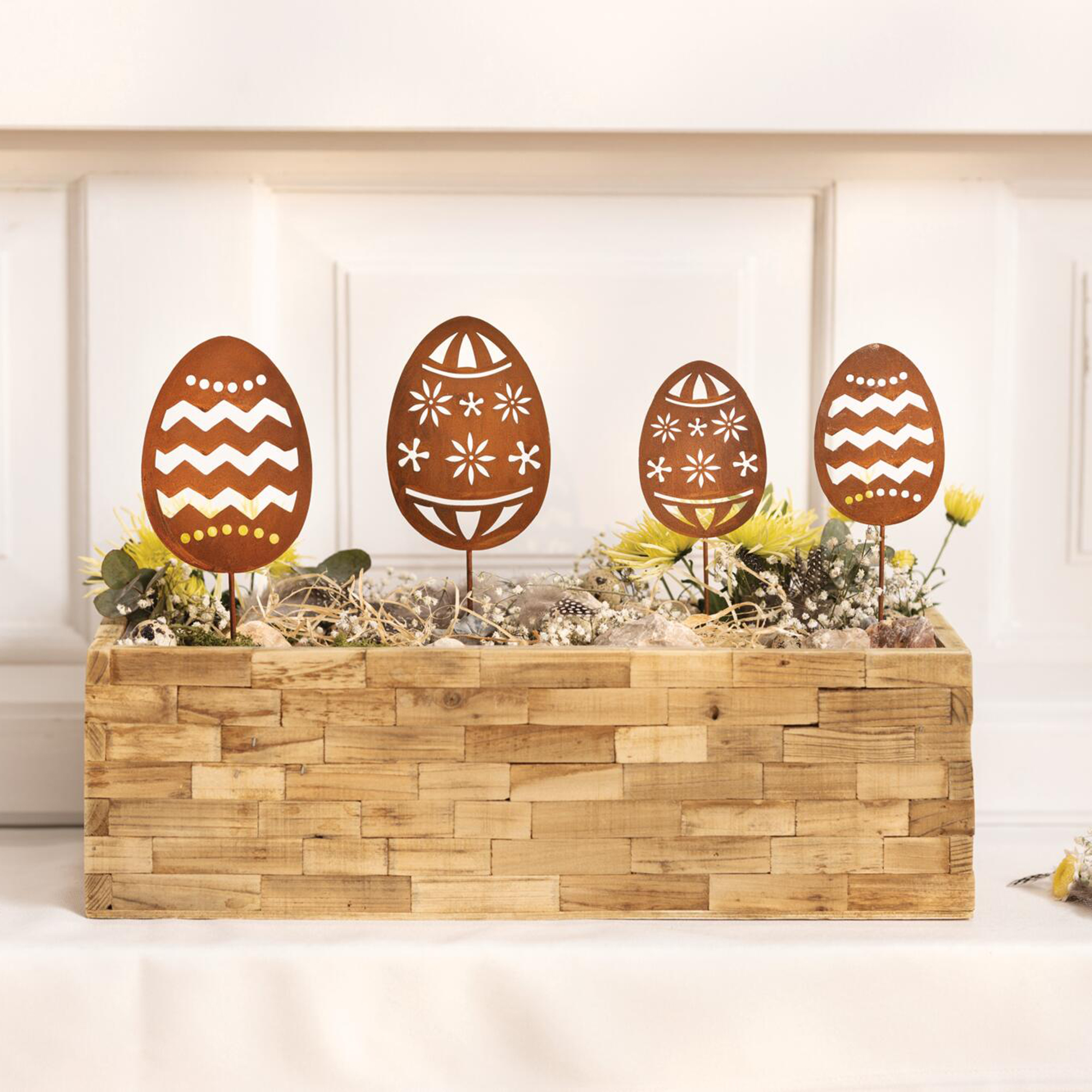 Acheter Lot de 4 pics "oeuf de Pâques"  dans la boutique en ligne de Frank Flechtwaren