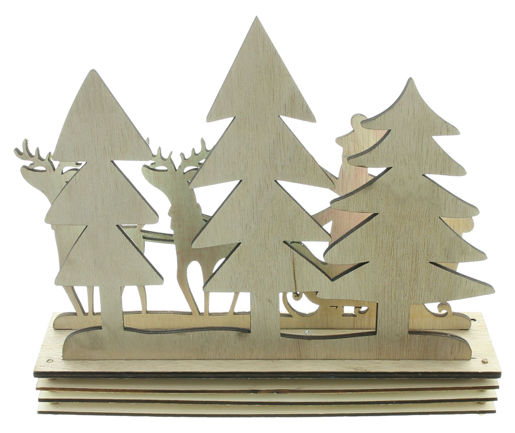 Acheter Plateau LED "Père Noël avec traineau"  dans la boutique en ligne de Frank Flechtwaren pour Noël