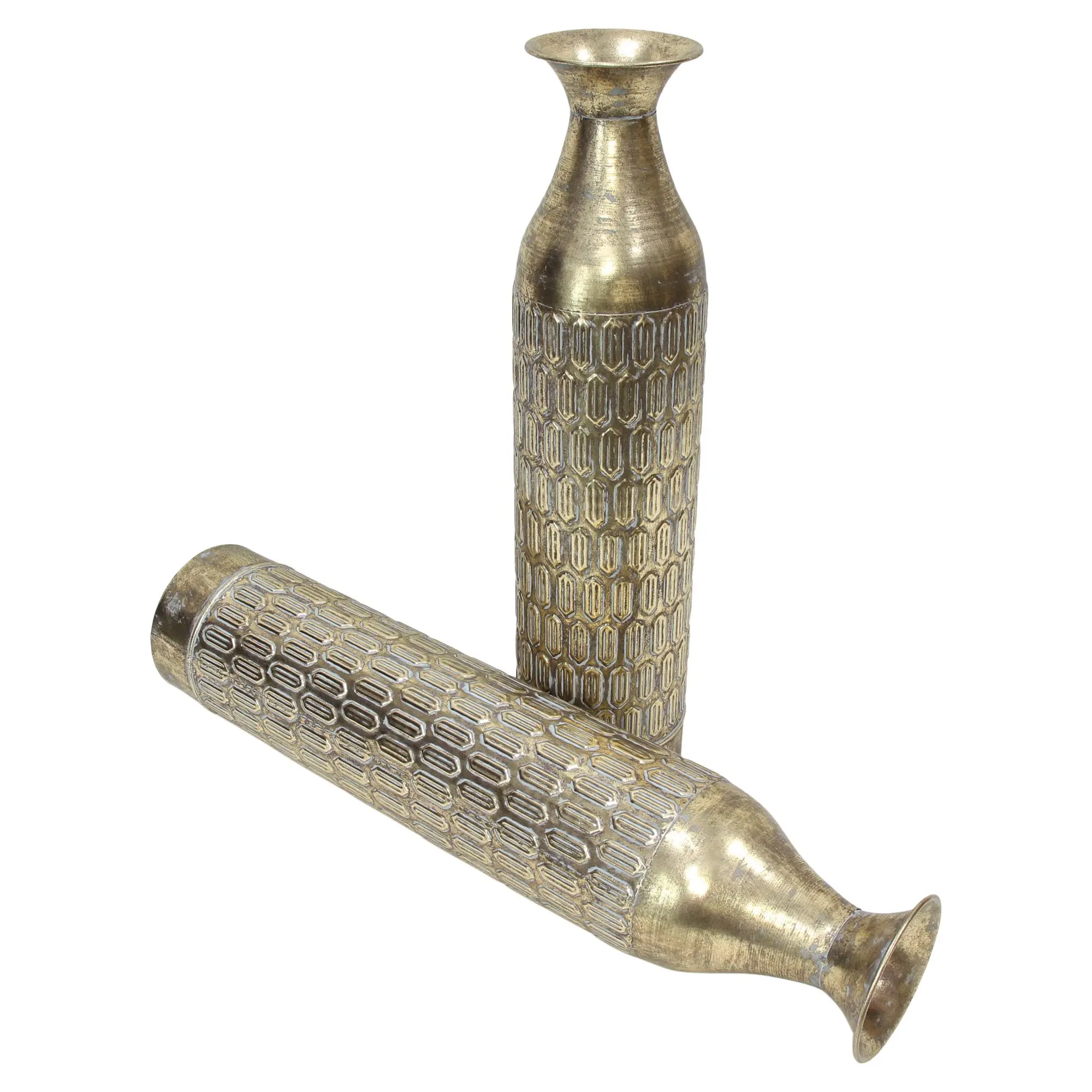 Acheter Lot de 2 vases de sol décoratifs "gold"  dans la boutique en ligne de Frank Flechtwaren pour Vases