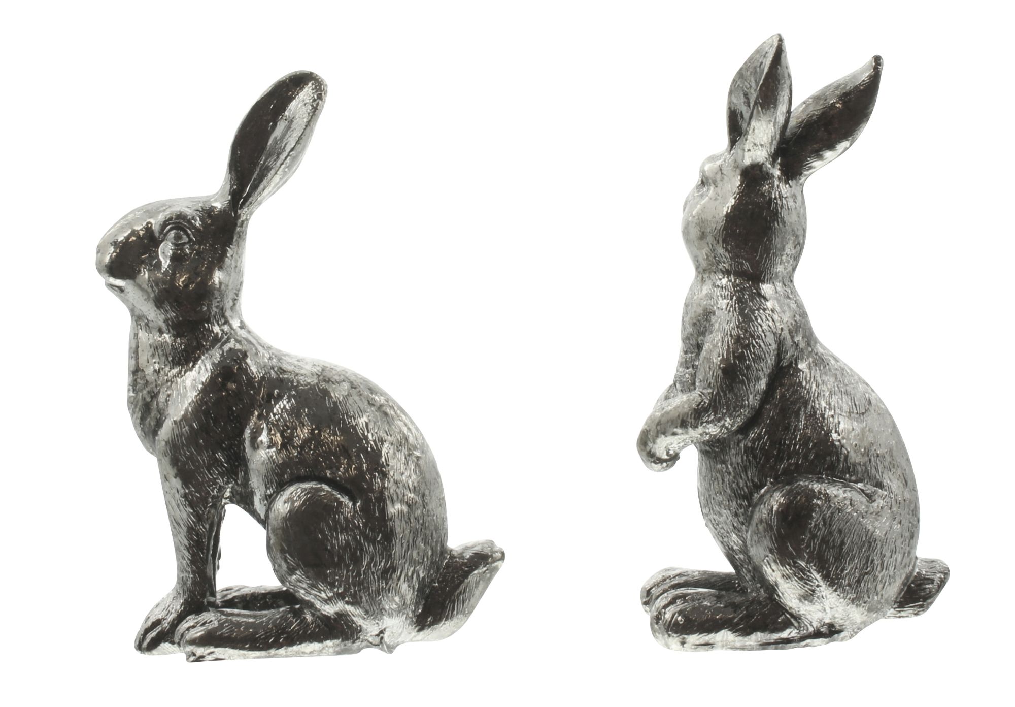 Acheter Lot de 2 lapins "argenté"  dans la boutique en ligne de Frank Flechtwaren pour Lapin &amp; co