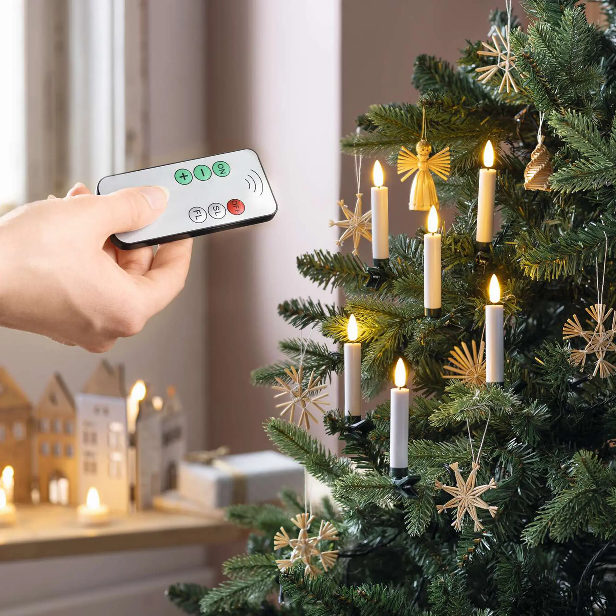 Acheter Bougie LED "Arbre de Noël", 7 pcs.  dans la boutique en ligne de Frank Flechtwaren pour Noël