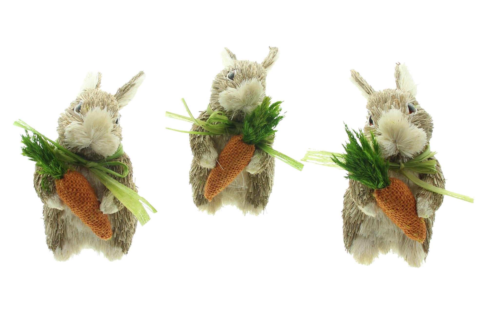 Acheter lot de 3 figurines "lapin avec carotte"  dans la boutique en ligne de Frank Flechtwaren pour Nouvel arrivage