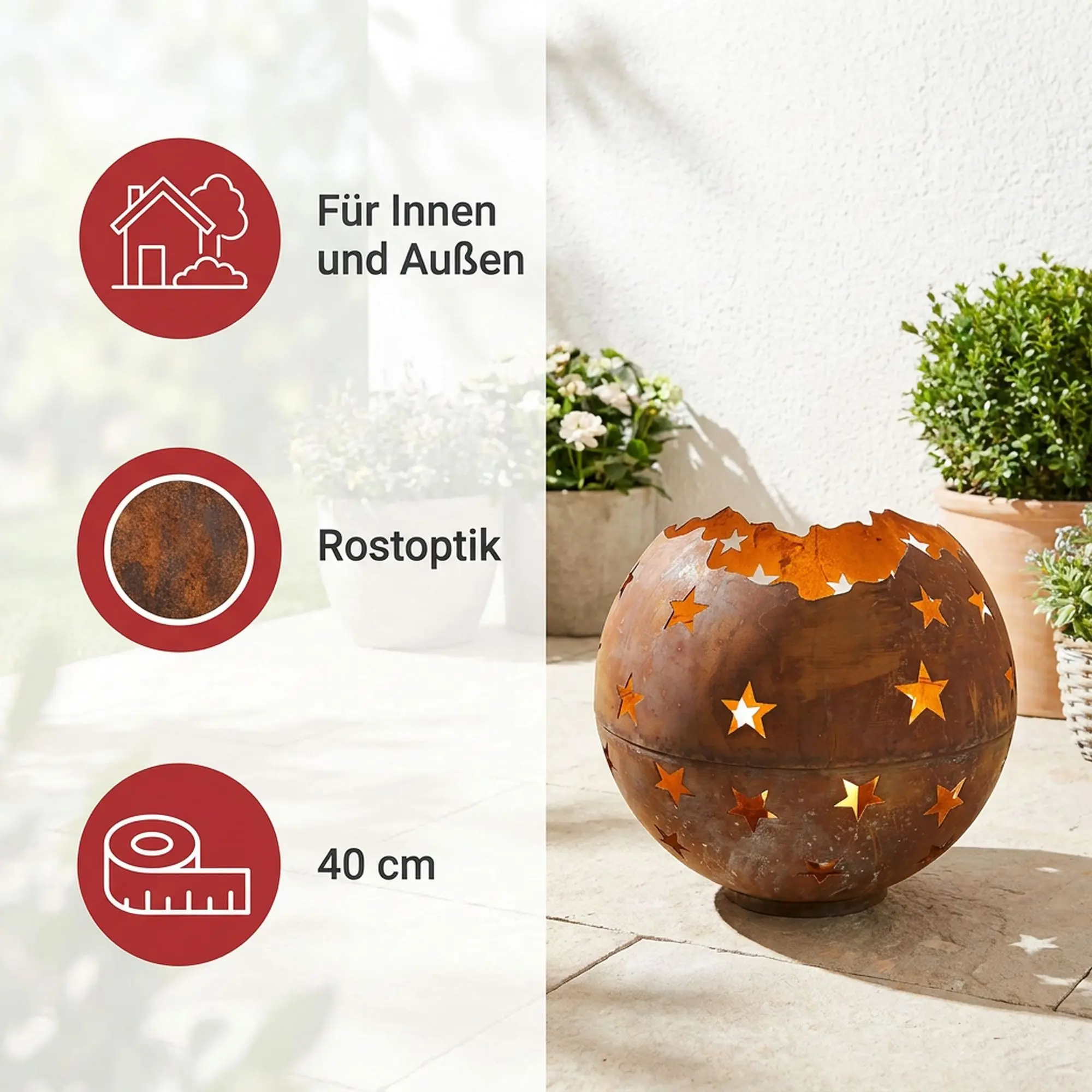 Acheter Photophore "ciel étoilé"  dans la boutique en ligne de Frank Flechtwaren pour Décoration de jardin