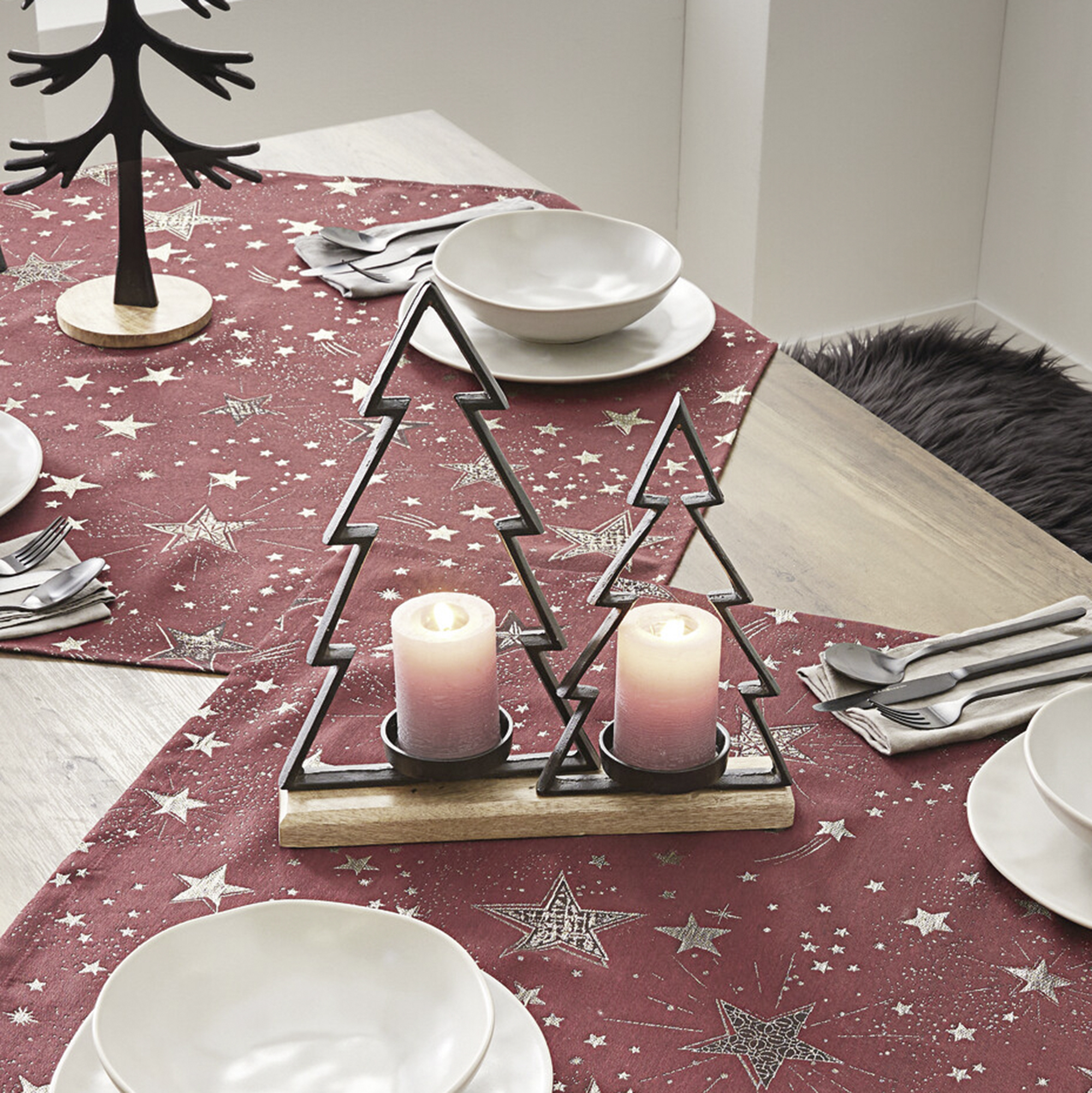 Acheter Bougeoir "sapins"  dans la boutique en ligne de Frank Flechtwaren