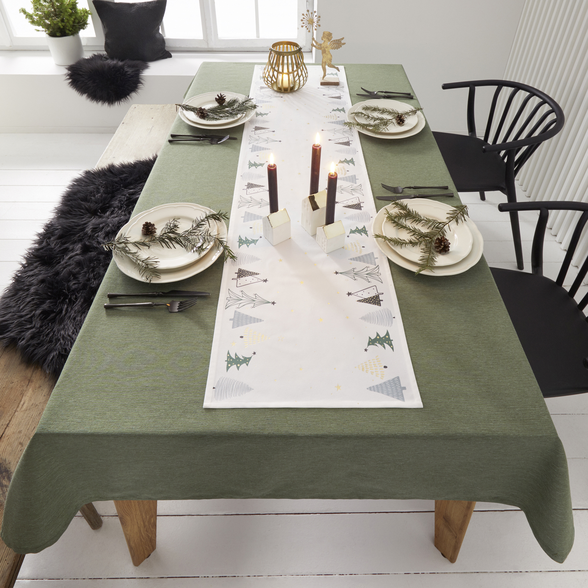 Acheter Nappe de table "vert forêt"  dans la boutique en ligne de Frank Flechtwaren