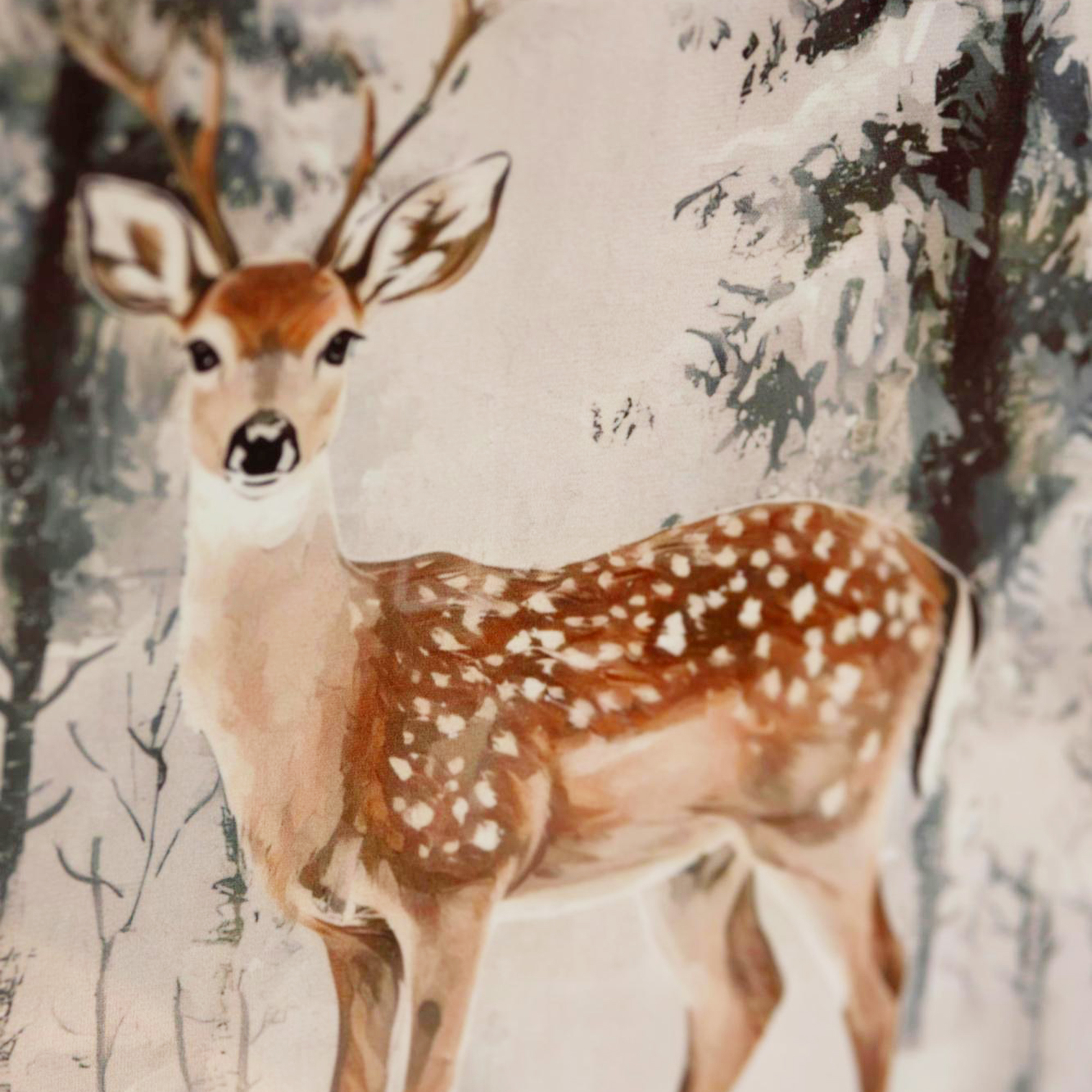 Acheter Housse de coussin « Cerf d'hiver »  dans la boutique en ligne de Frank Flechtwaren pour Coussins &amp; remplissages