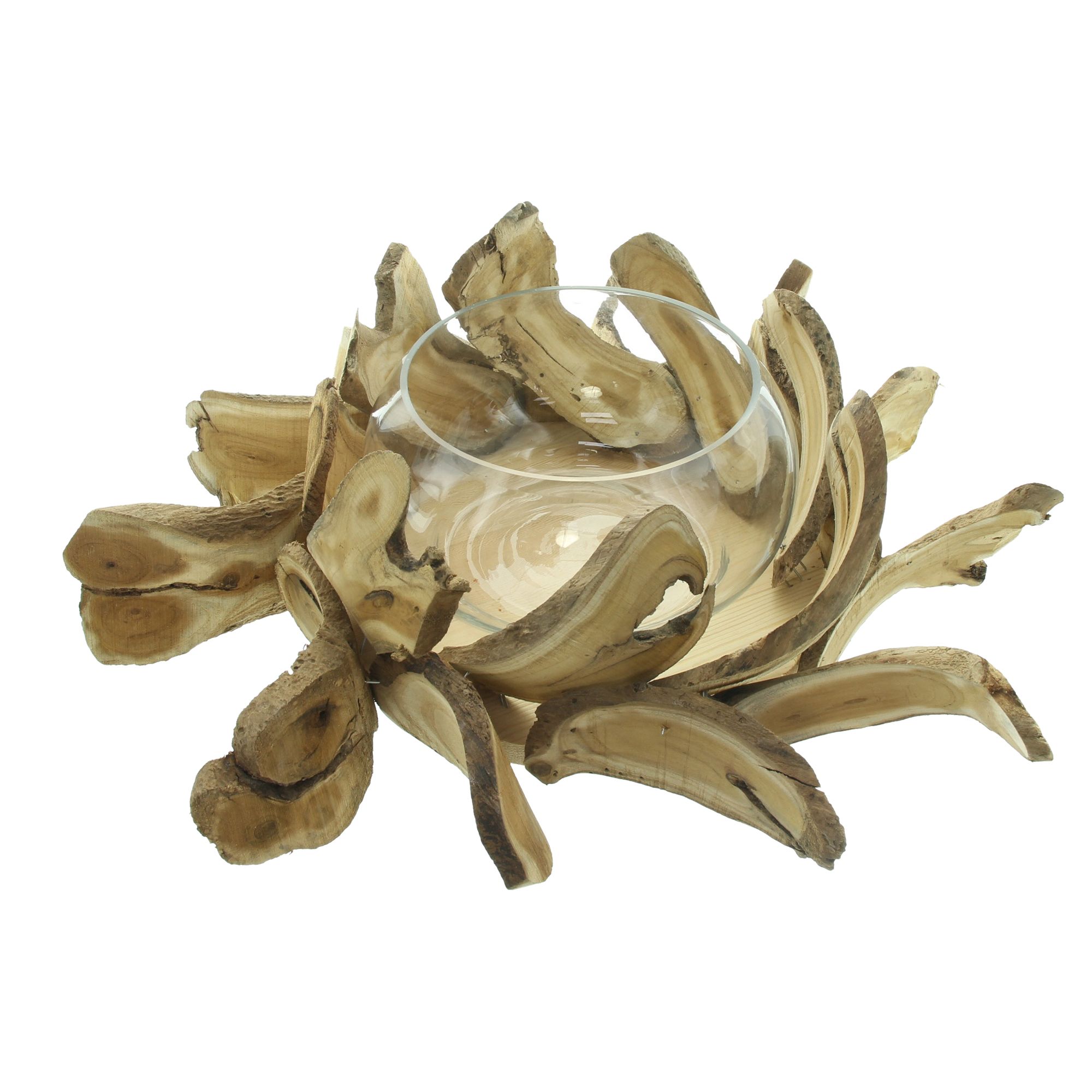 Acheter Photophore "Disques en bois"  dans la boutique en ligne de Frank Flechtwaren