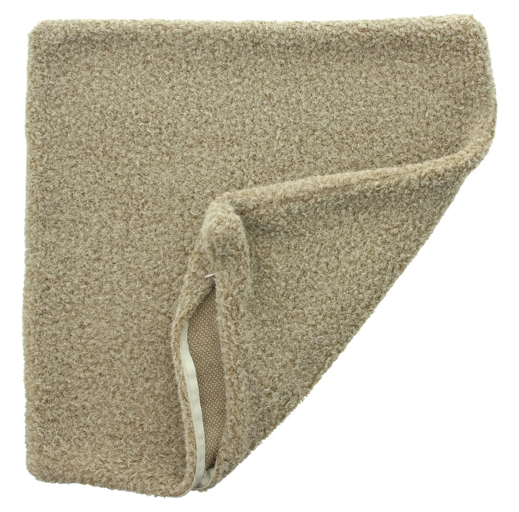 Acheter Housse de coussin « Effet laine beige » dans la boutique en ligne de Frank Flechtwaren pour Remplissages