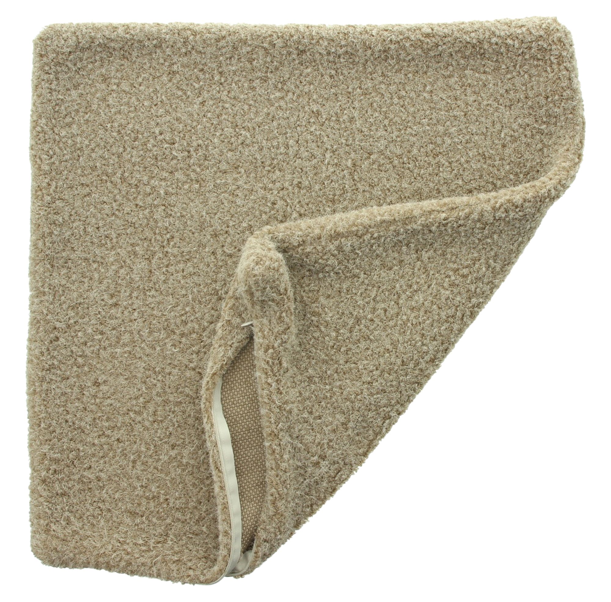 Acheter Housse de coussin « Effet laine beige » dans la boutique en ligne de Frank Flechtwaren pour Remplissages