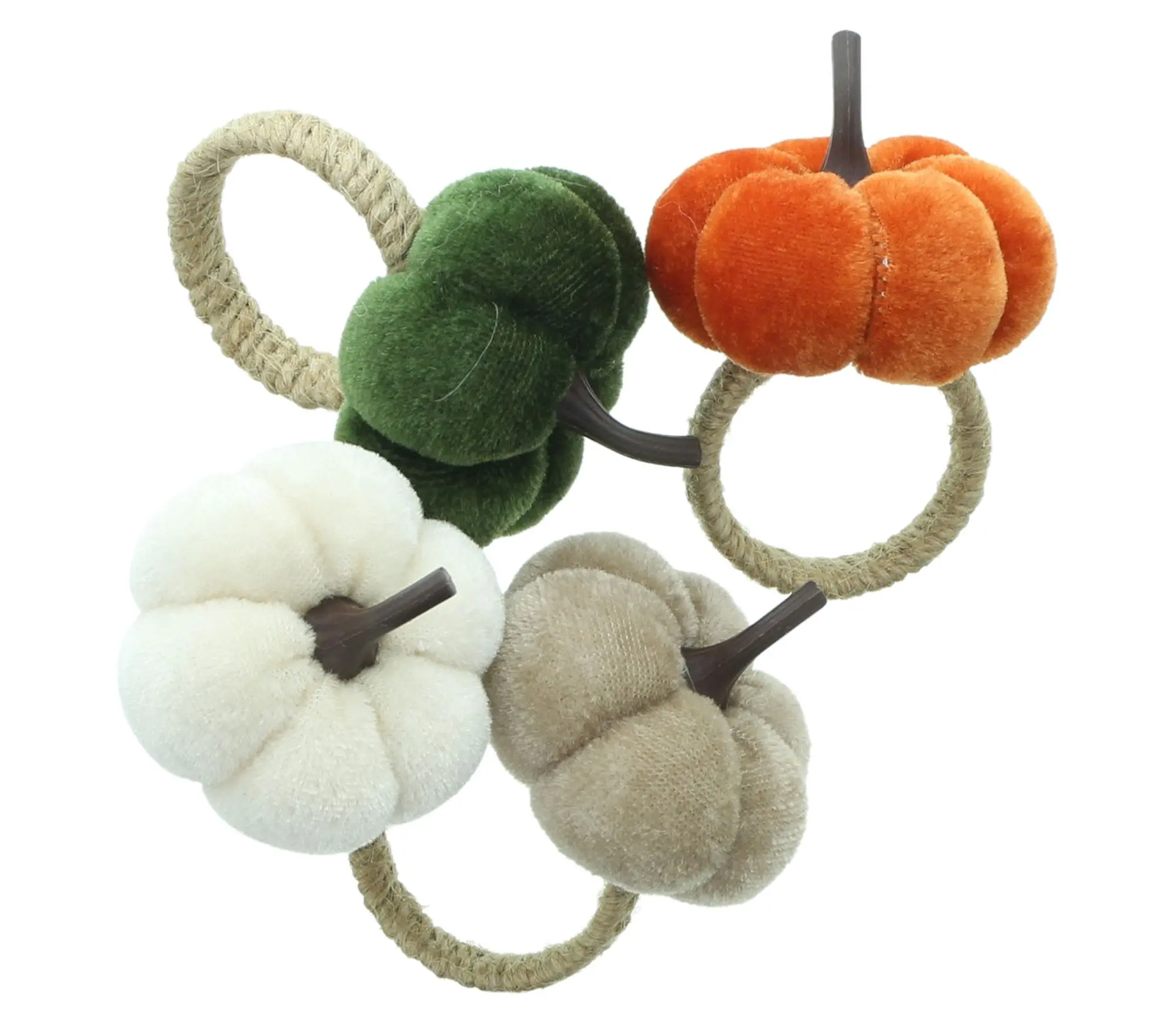 Acheter Ronds de serviette « Citrouille », lot de 4 dans la boutique en ligne de Frank Flechtwaren pour Linge de table d'automne