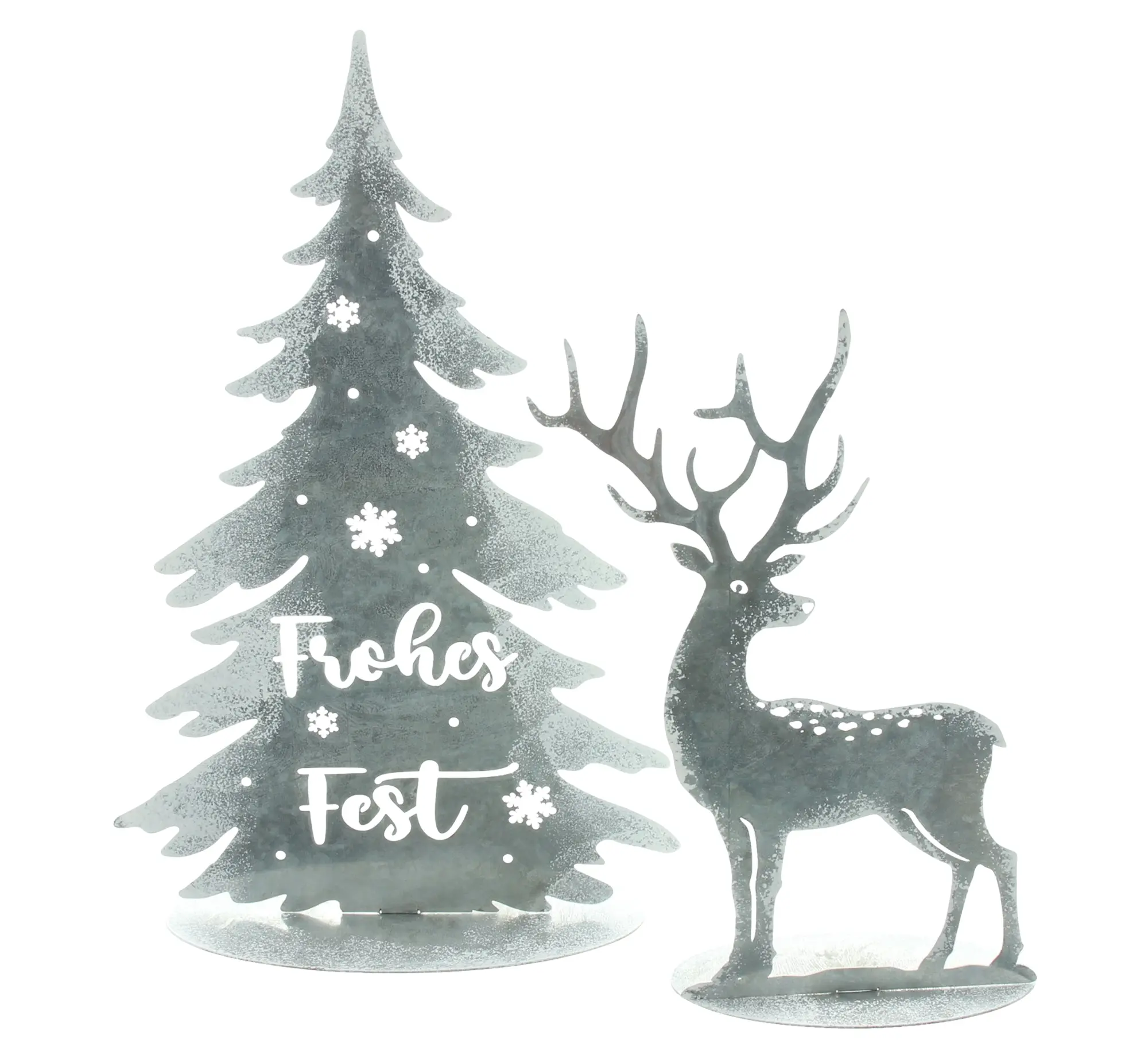 Acheter Décoration de Noël "cerf &amp; sapin"  dans la boutique en ligne de Frank Flechtwaren pour Jardin de Noël