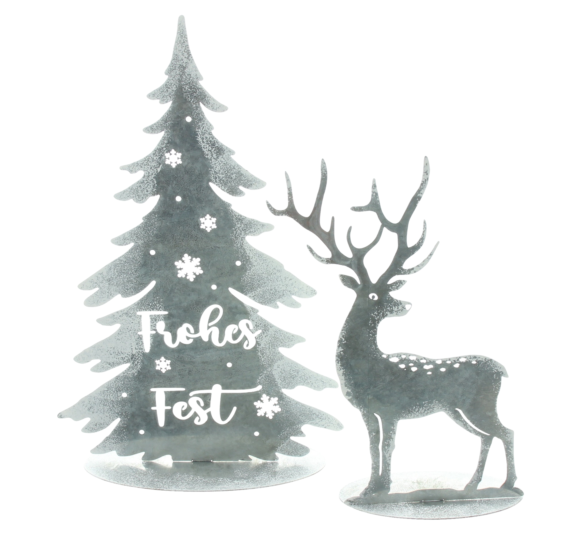 Acheter Décoration de Noël "cerf &amp; sapin"  dans la boutique en ligne de Frank Flechtwaren pour Sapins