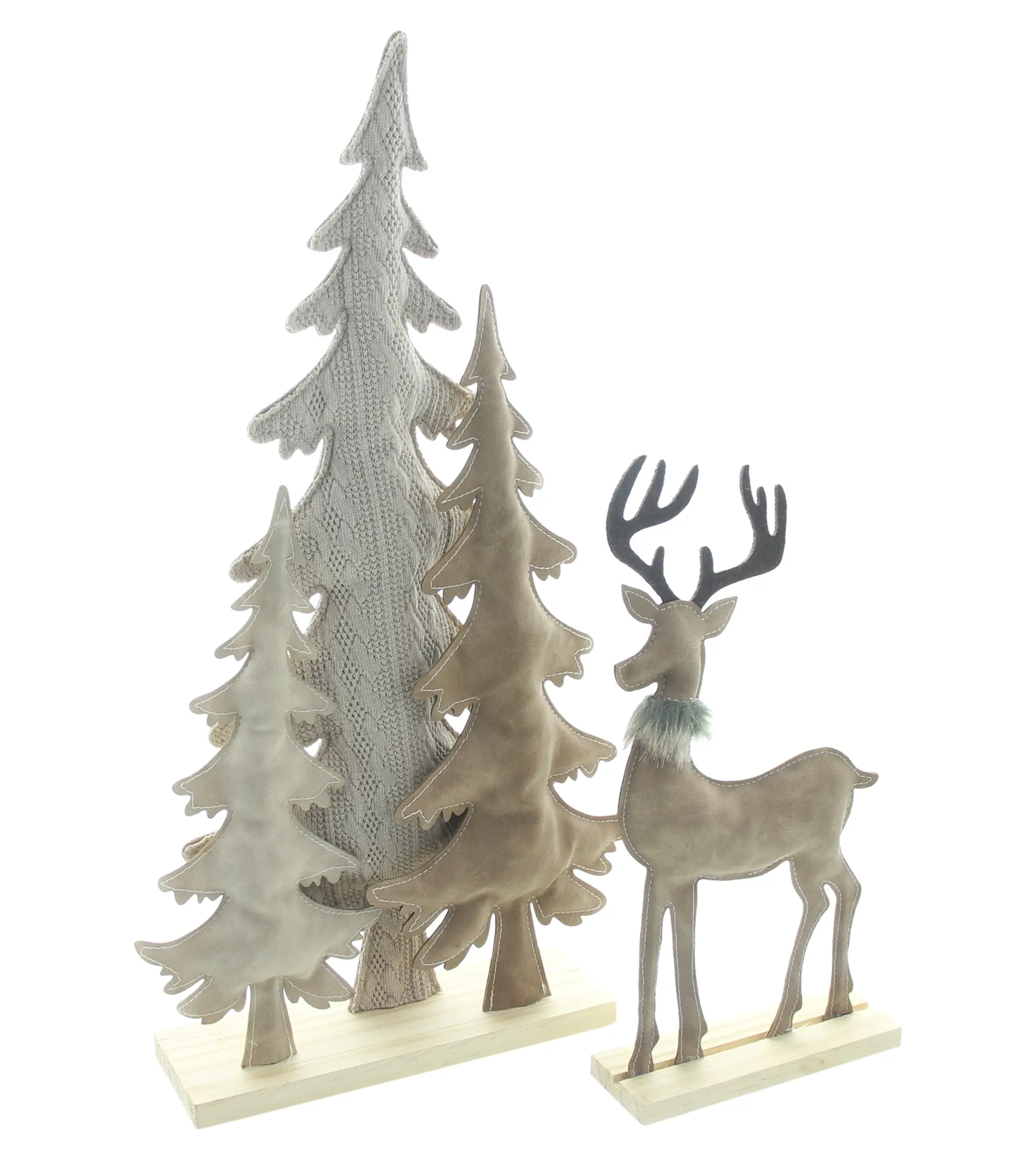 Acheter Lot de 2 décorations de Noël "renne &amp; sapins"  dans la boutique en ligne de Frank Flechtwaren pour Figurines