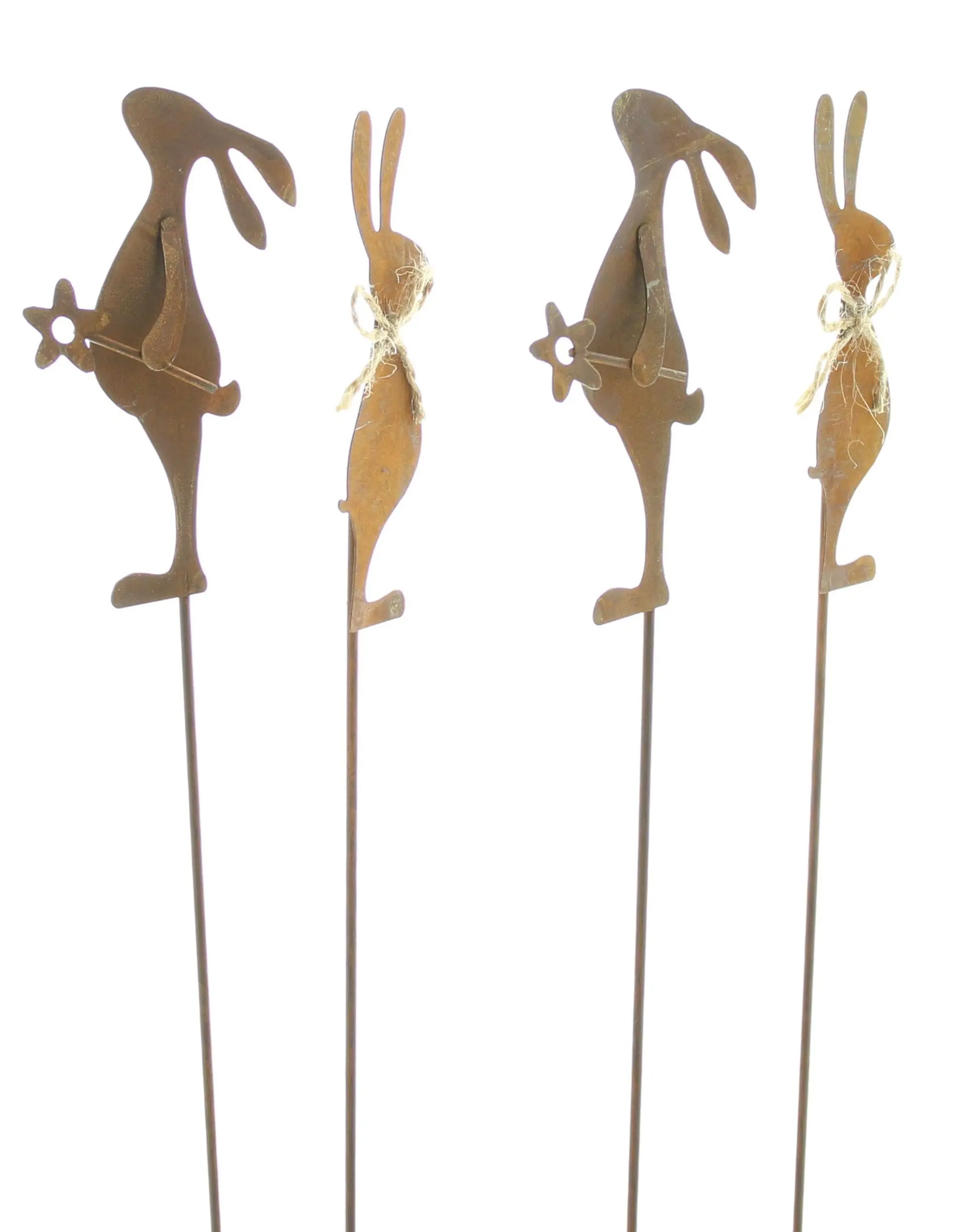 Acheter Lot de 4 pics "lapin de Pâques"  dans la boutique en ligne de Frank Flechtwaren pour Jardin de Pâques coloré