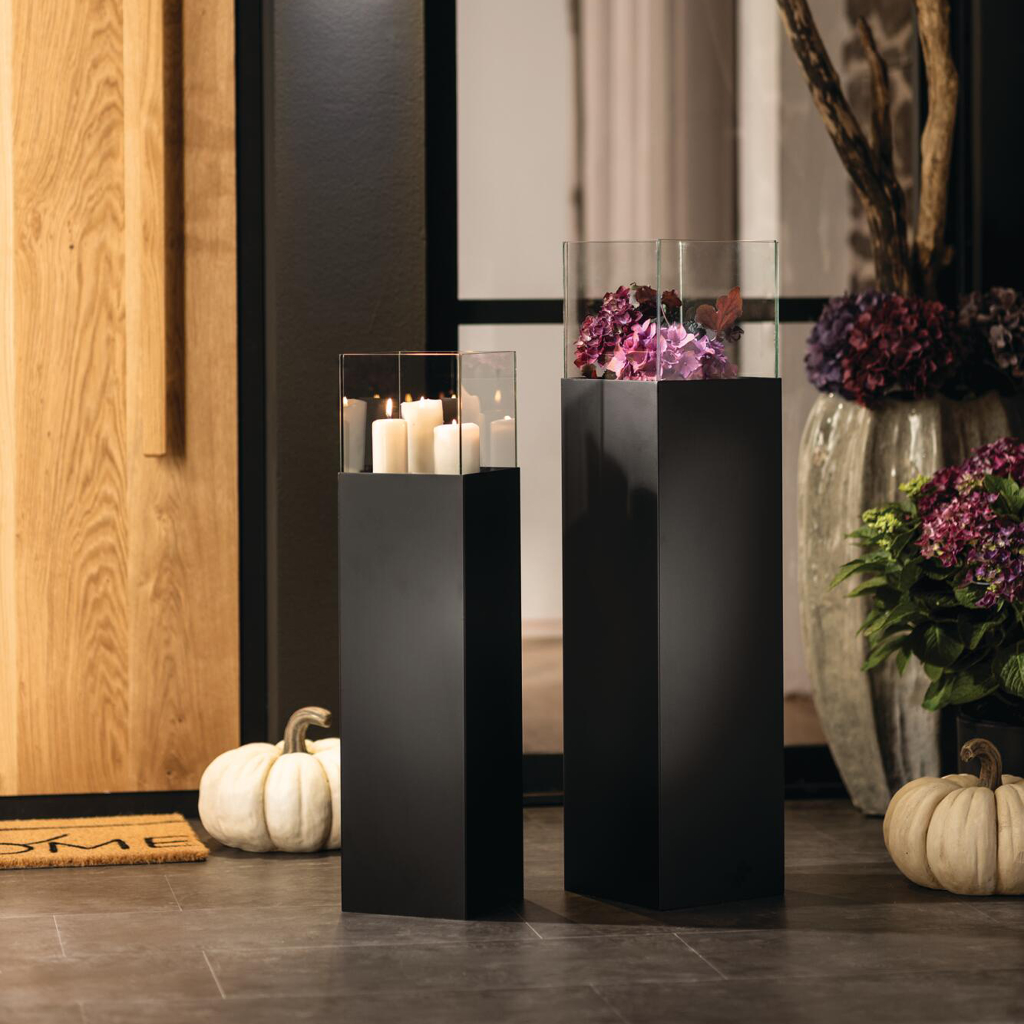 Acheter Lumière-colonne « Modern Black », lot de 2 dans la boutique en ligne de Frank Flechtwaren