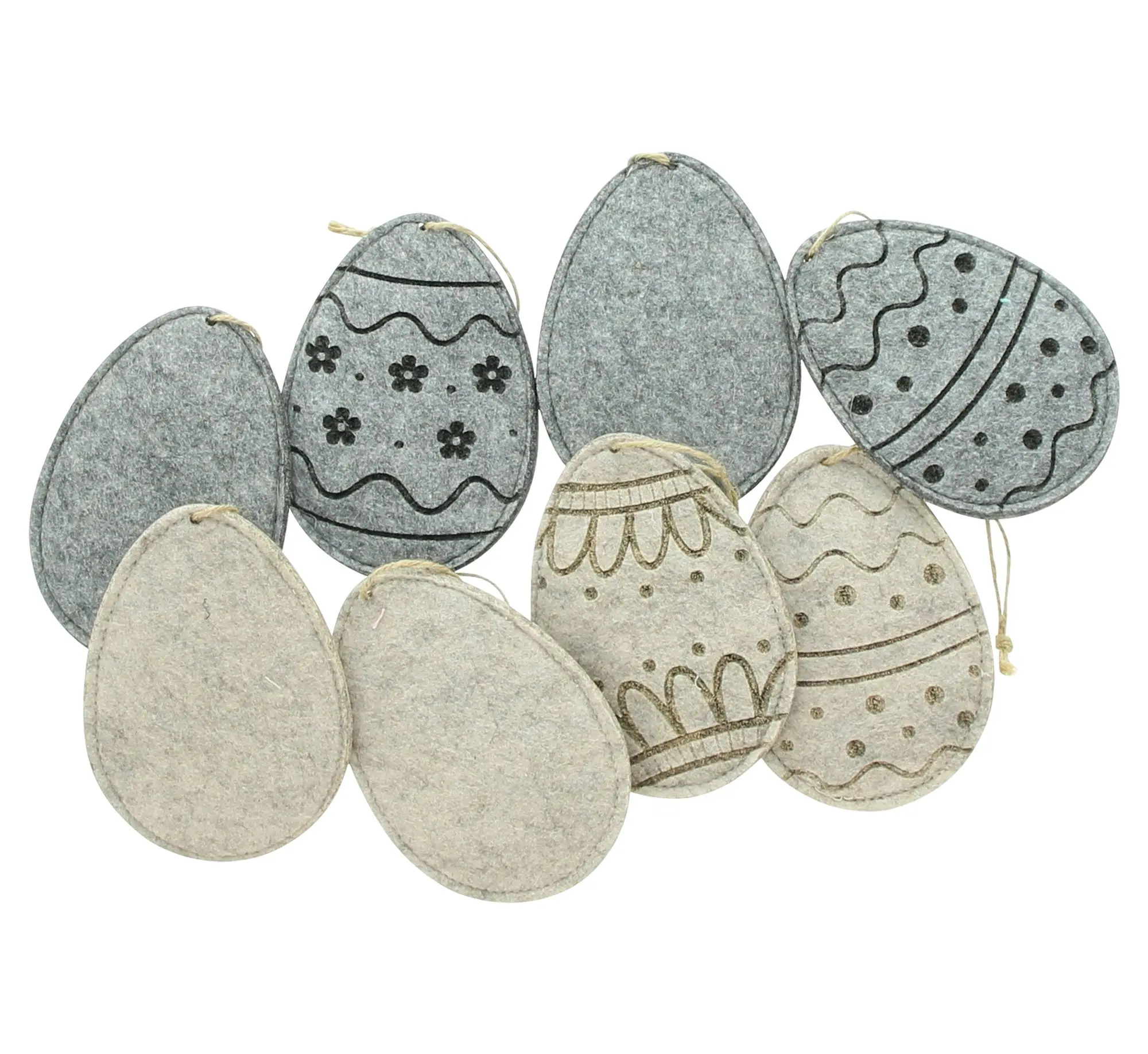 Acheter Lots de 8 suspensions en feutre "oeuf de Pâques"  dans la boutique en ligne de Frank Flechtwaren pour Pâques