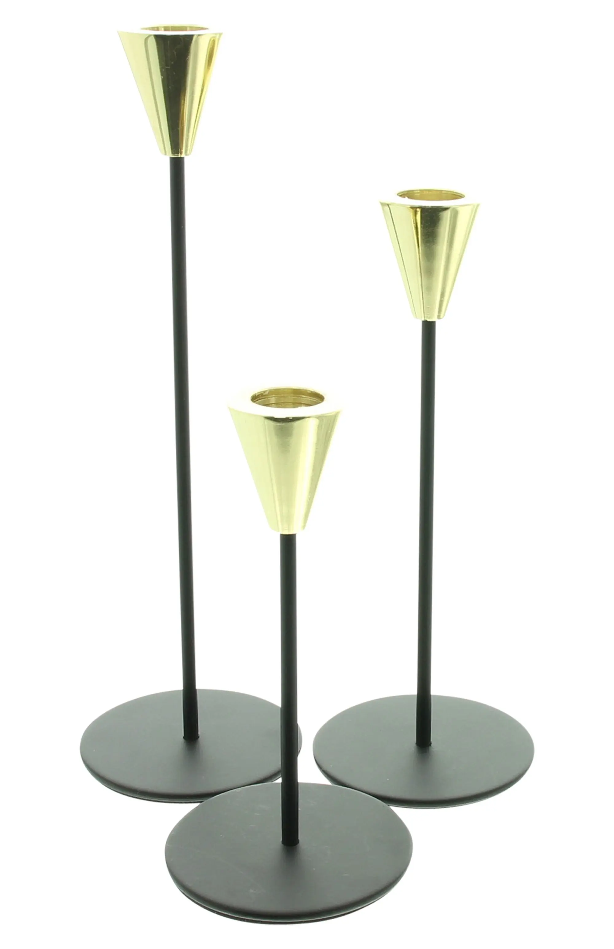 Acheter Lot de 3 bougeoirs "noir et doré"  dans la boutique en ligne de Frank Flechtwaren pour Pâques