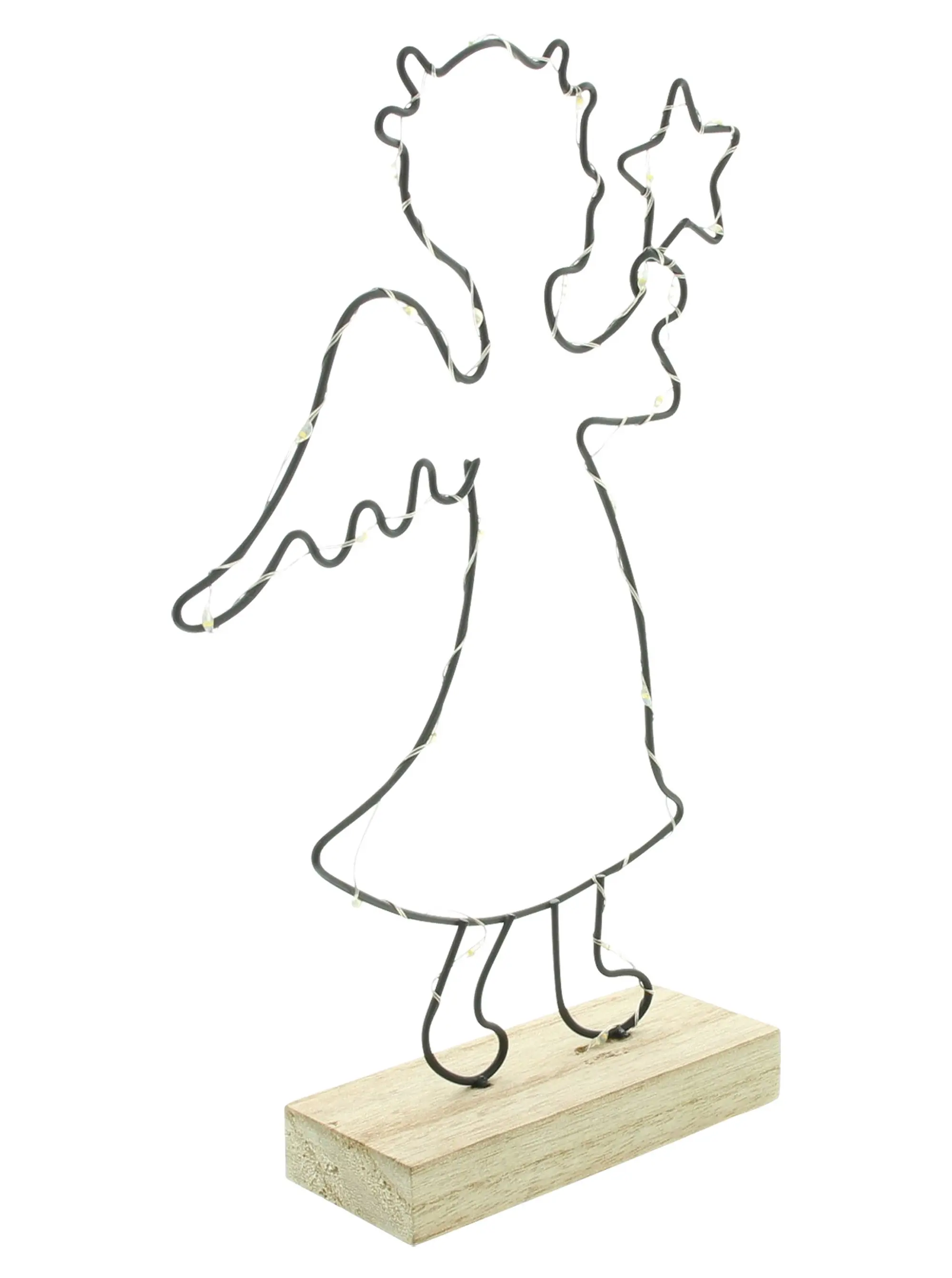Acheter Décoration LED "ange avec étoile"  dans la boutique en ligne de Frank Flechtwaren pour Anges