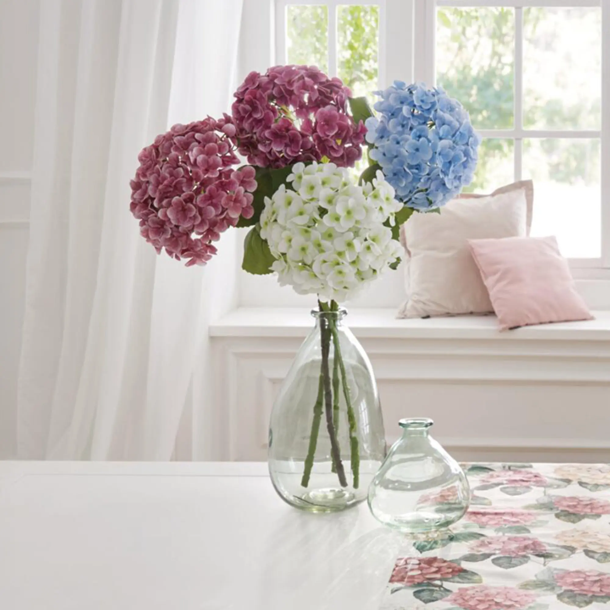 Acheter Fleur artificielle "hortensia bleue"  dans la boutique en ligne de Frank Flechtwaren pour Plantes artificielles