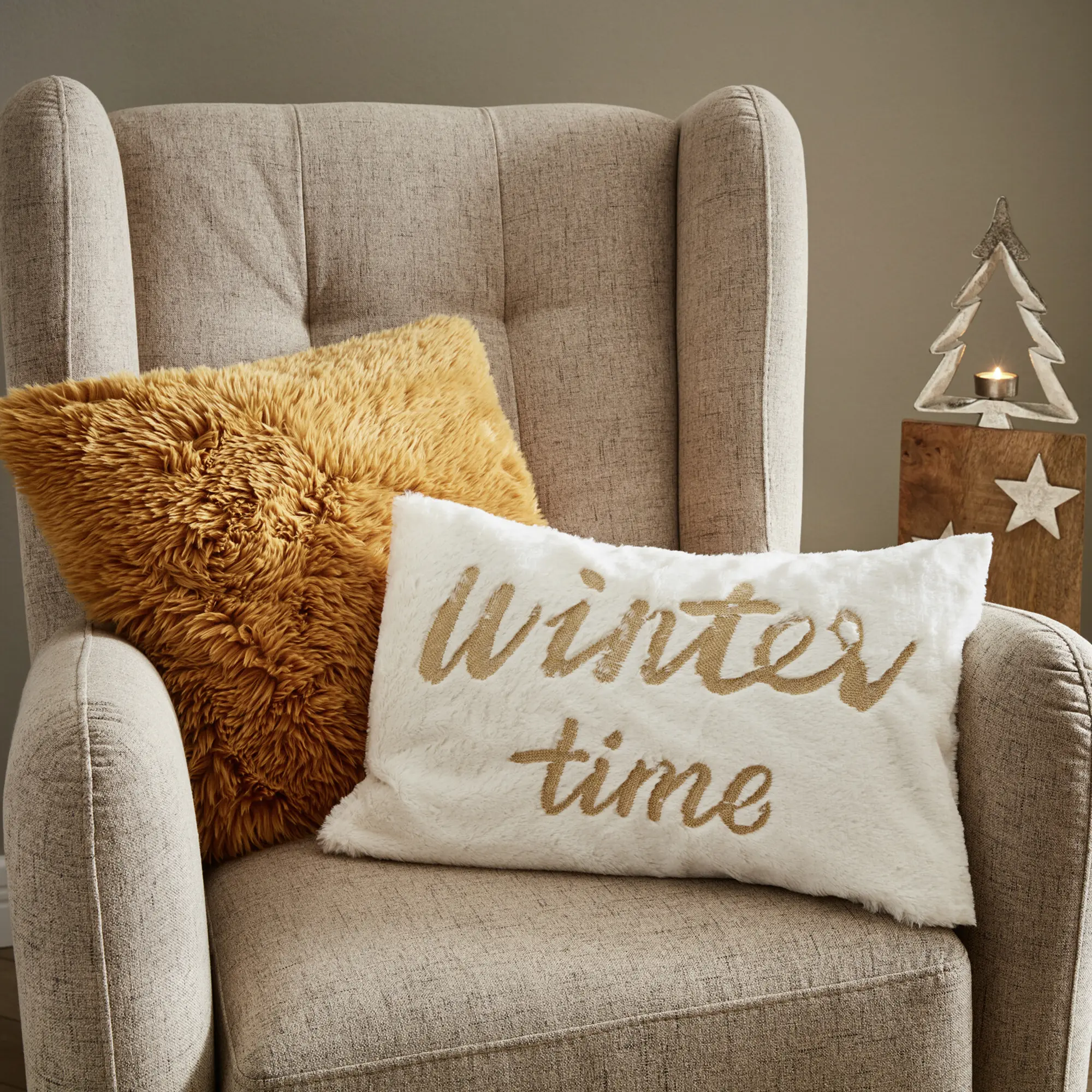 Acheter Housse de coussin "Wintertime"  dans la boutique en ligne de Frank Flechtwaren