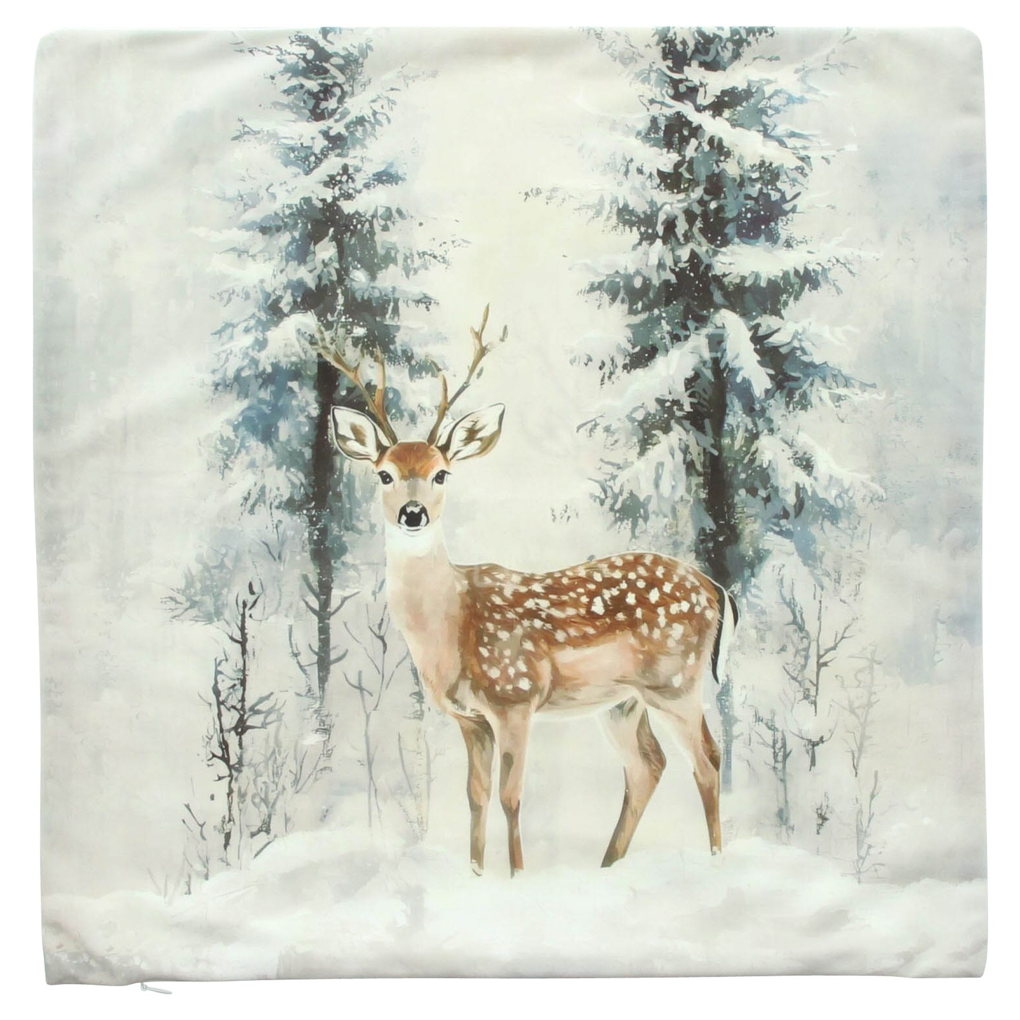 Acheter Housse de coussin « Cerf d'hiver »  dans la boutique en ligne de Frank Flechtwaren pour Coussins &amp; remplissages