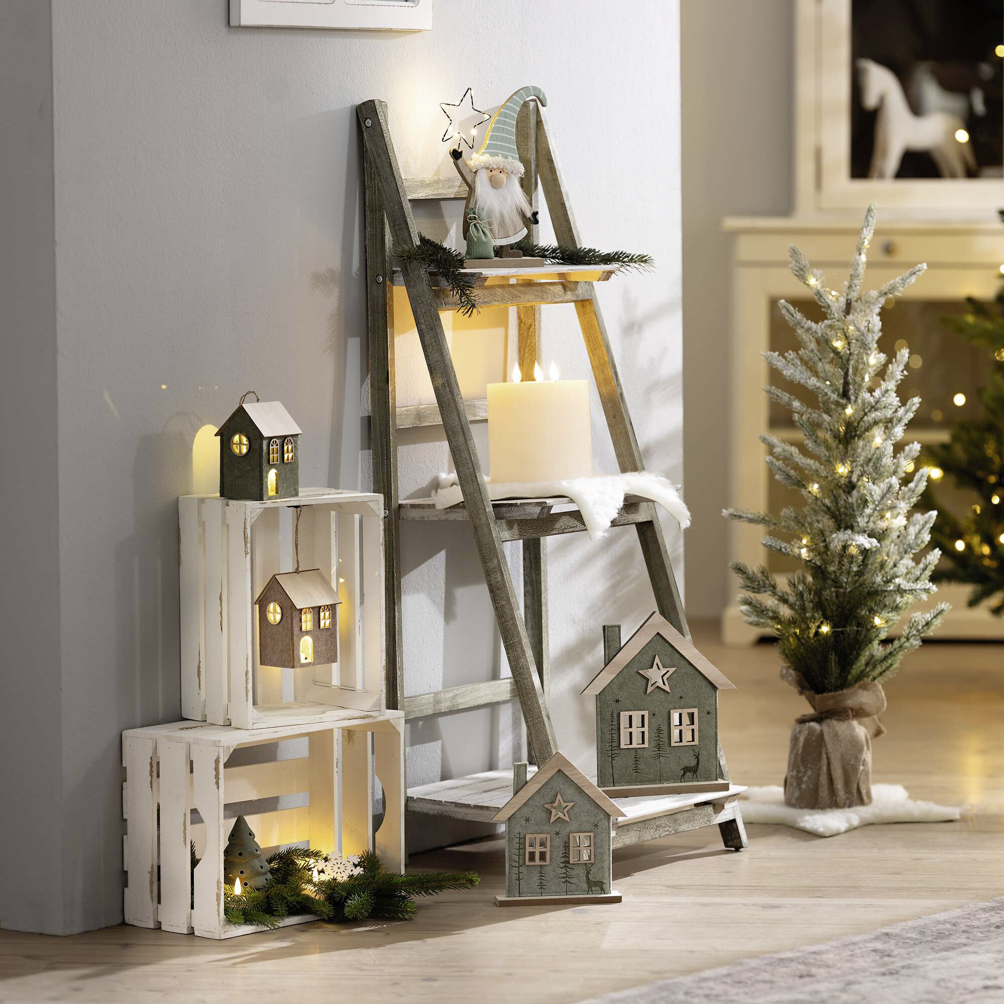 Acheter Lot de 2 suspensions LED "maison"  dans la boutique en ligne de Frank Flechtwaren pour Suspensions LED