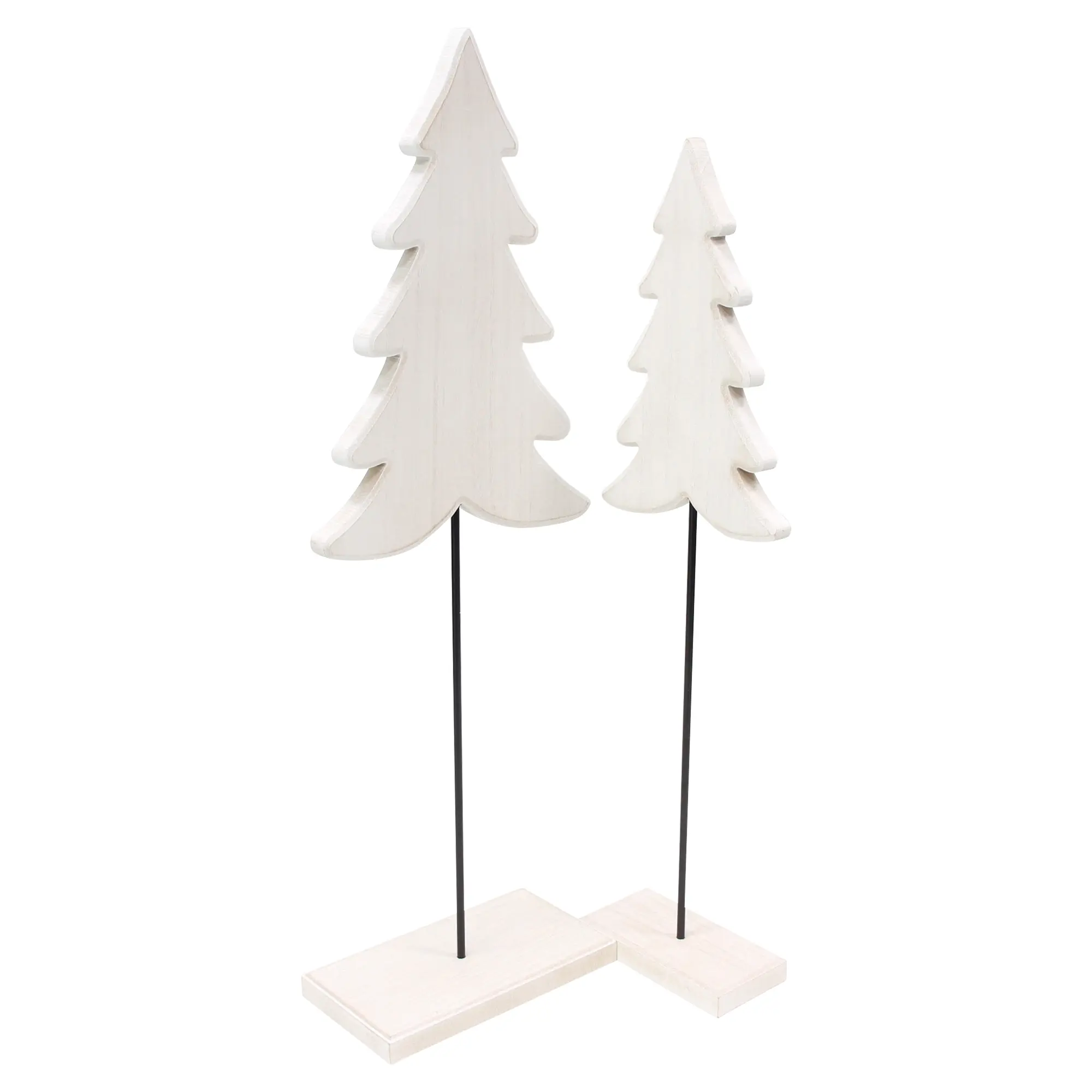 Acheter Sapin en bois « White washed », lot de 2 dans la boutique en ligne de Frank Flechtwaren pour Sapins