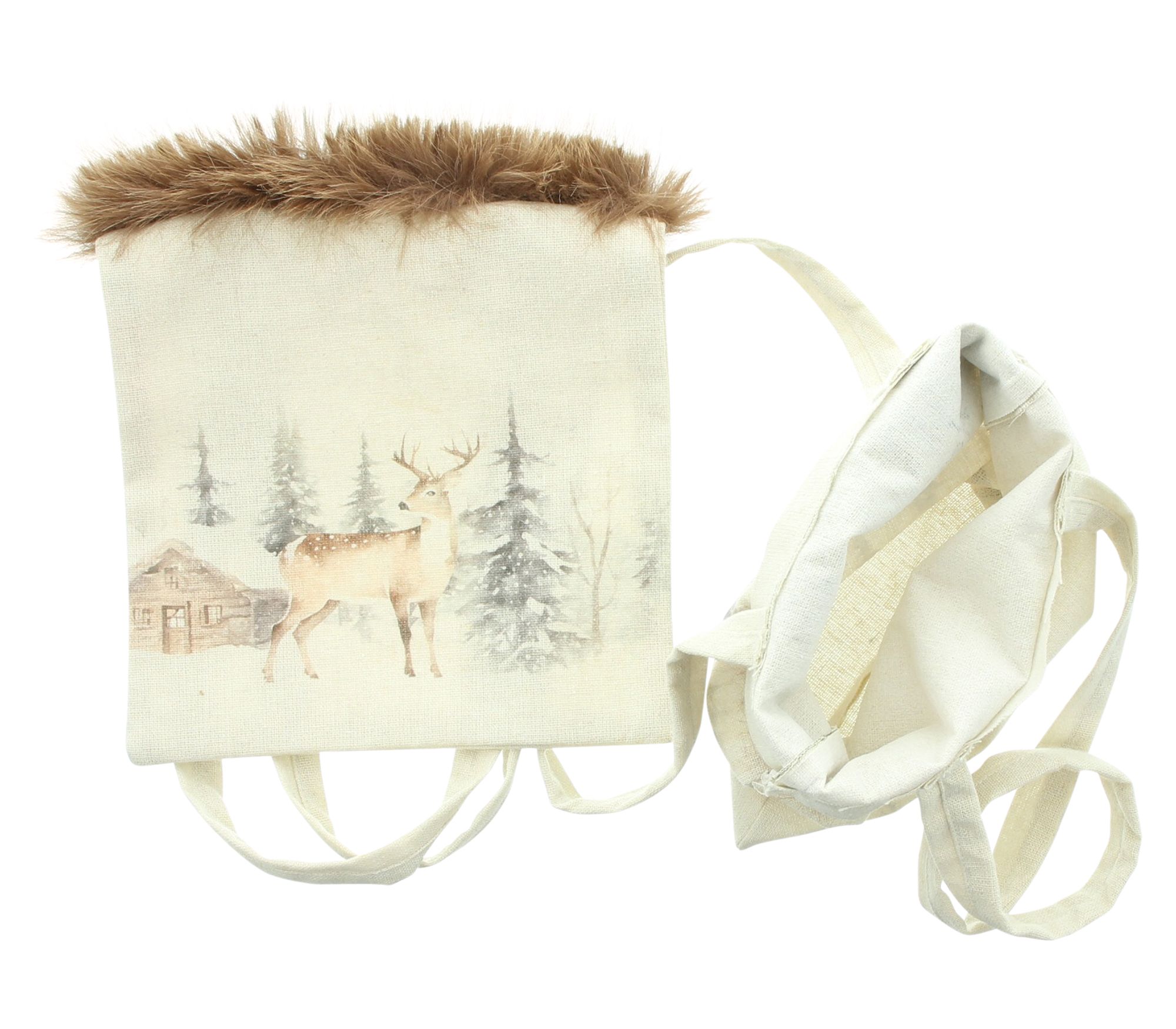 Acheter Lot de 2 sacs "forêt hivernale"  dans la boutique en ligne de Frank Flechtwaren pour Motif tendance cerf